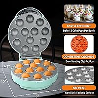 Vista 3 de Baker's Friend Set de máquina para hacer cake pops con soporte para cake pops, palitos y herramienta con horquilla, capacidad para 12 cake pops