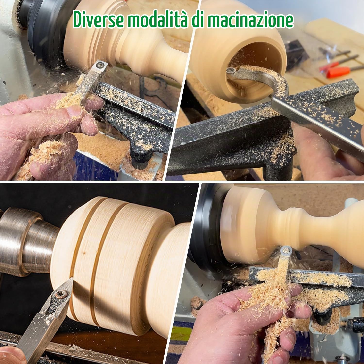 Set di 25 Accessori per Utensili,Tornio per la Lavorazione del Legno in Metallo, Tornitura di Acciaio Legato Inclusa Fresa a Collo d'oca/Fresa Quadrata/Fresa Diamantata/Utensile per Tornitura Rotonda