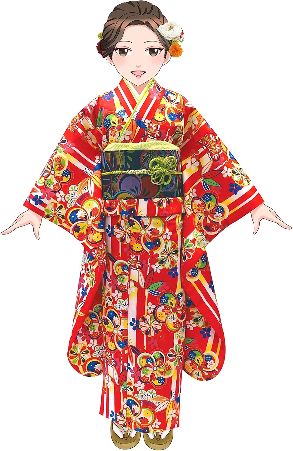 レトロ　ジュニア　アンティーク着物　大正ロマン　袴　七五三　十三詣り NO2 レトロ ジュニア アンティーク着物 大正ロマン 袴 七五三 十三詣り NO2