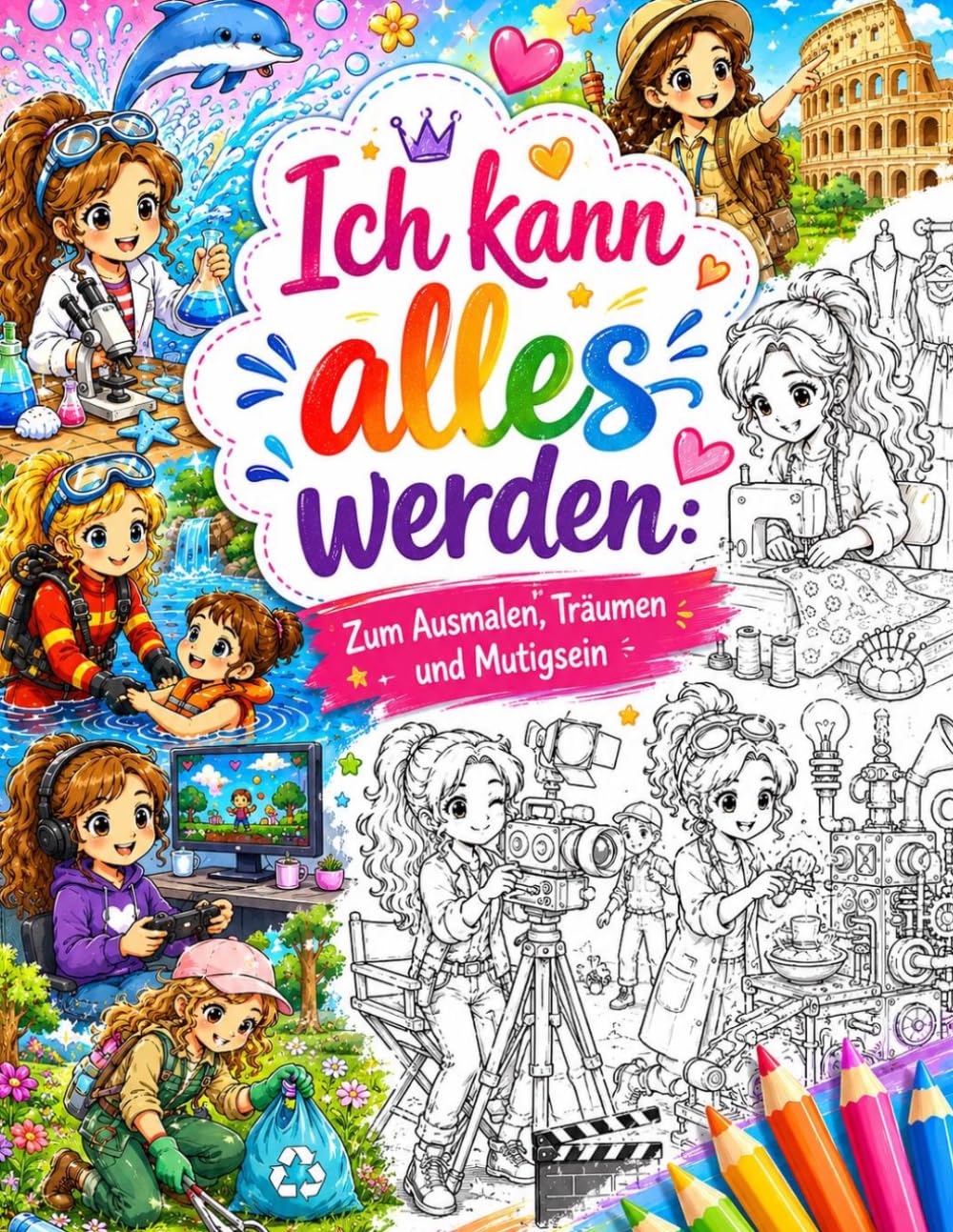 Ich kann alles werden: Zum Ausmalen, Träumen und Mutigsein