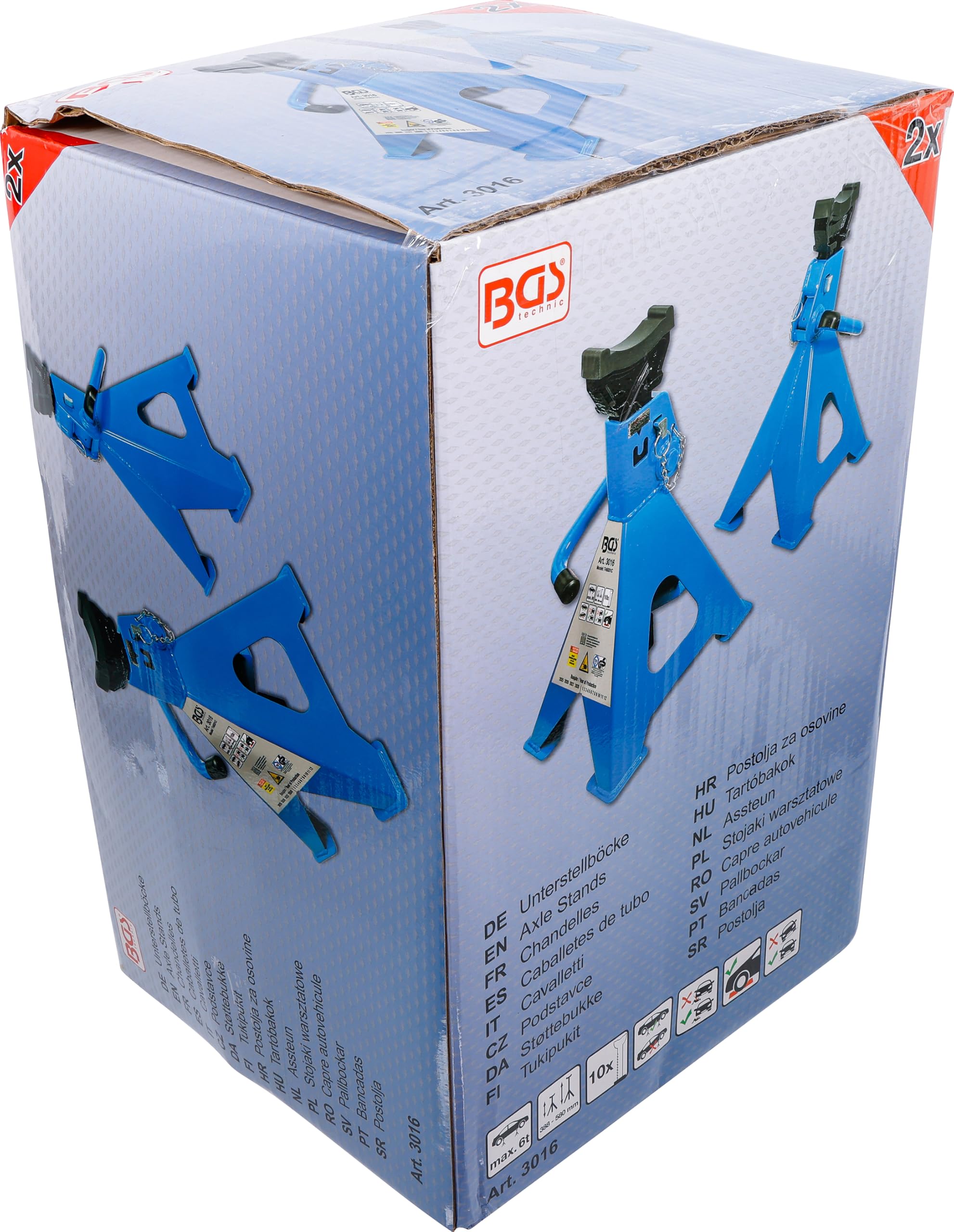 BGS 3016 | Cavalletti | carico 6000 kg / coppia | corsa 382 - 600 mm | 1 coppia