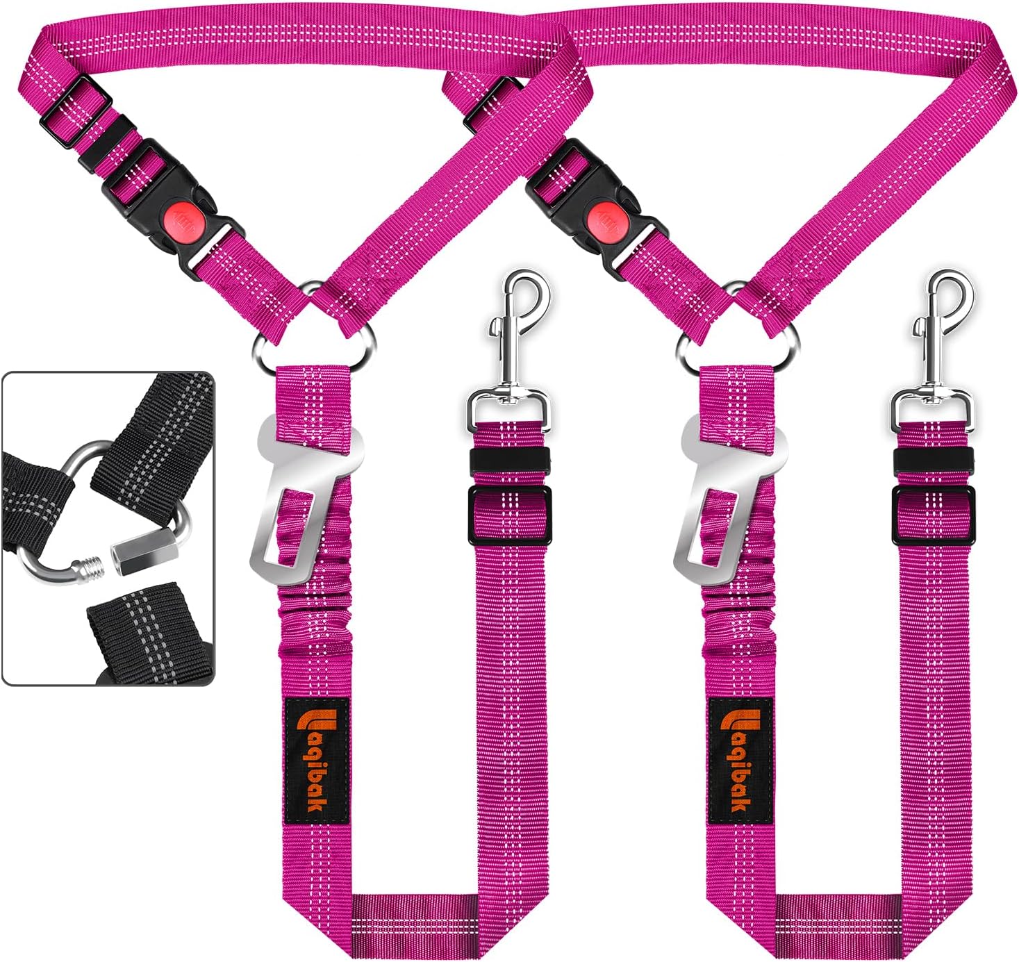 3-in-1 Adjustable Dog Seat Belt Harness for Cars – Reflective Tether 3-in-1 Adjustable Dog Seat Belt Harness for Cars – Reflective Tether