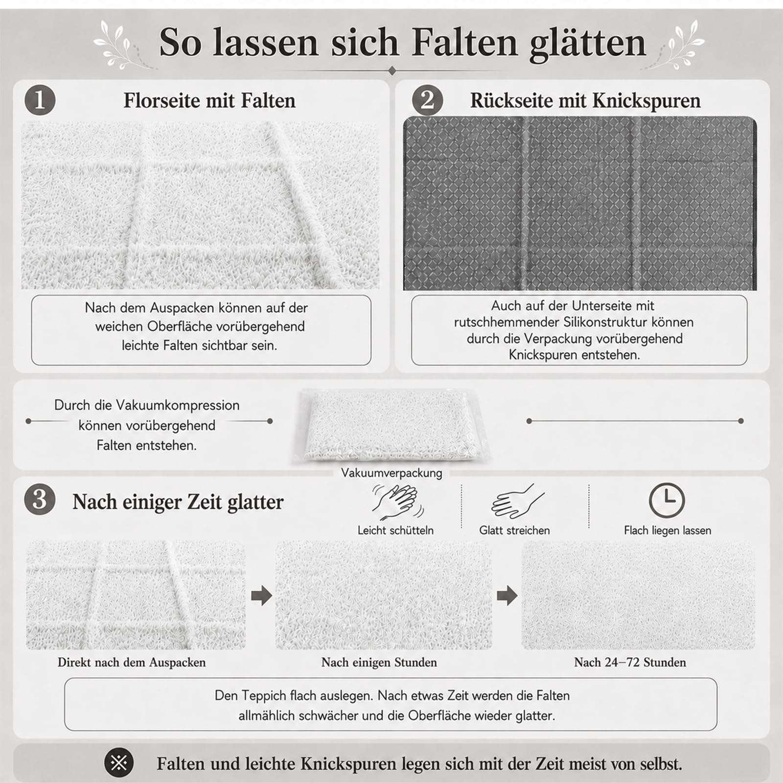 Weißer Langflor Teppich 140x200 cm – Waschbar, Antirutsch-Boden, Flauschig & Weich Hochflor Kuschelteppich für Wohnzimmer, Schlafzimmer & Kinderzimmer – Ideal für Kinder & Haustiere