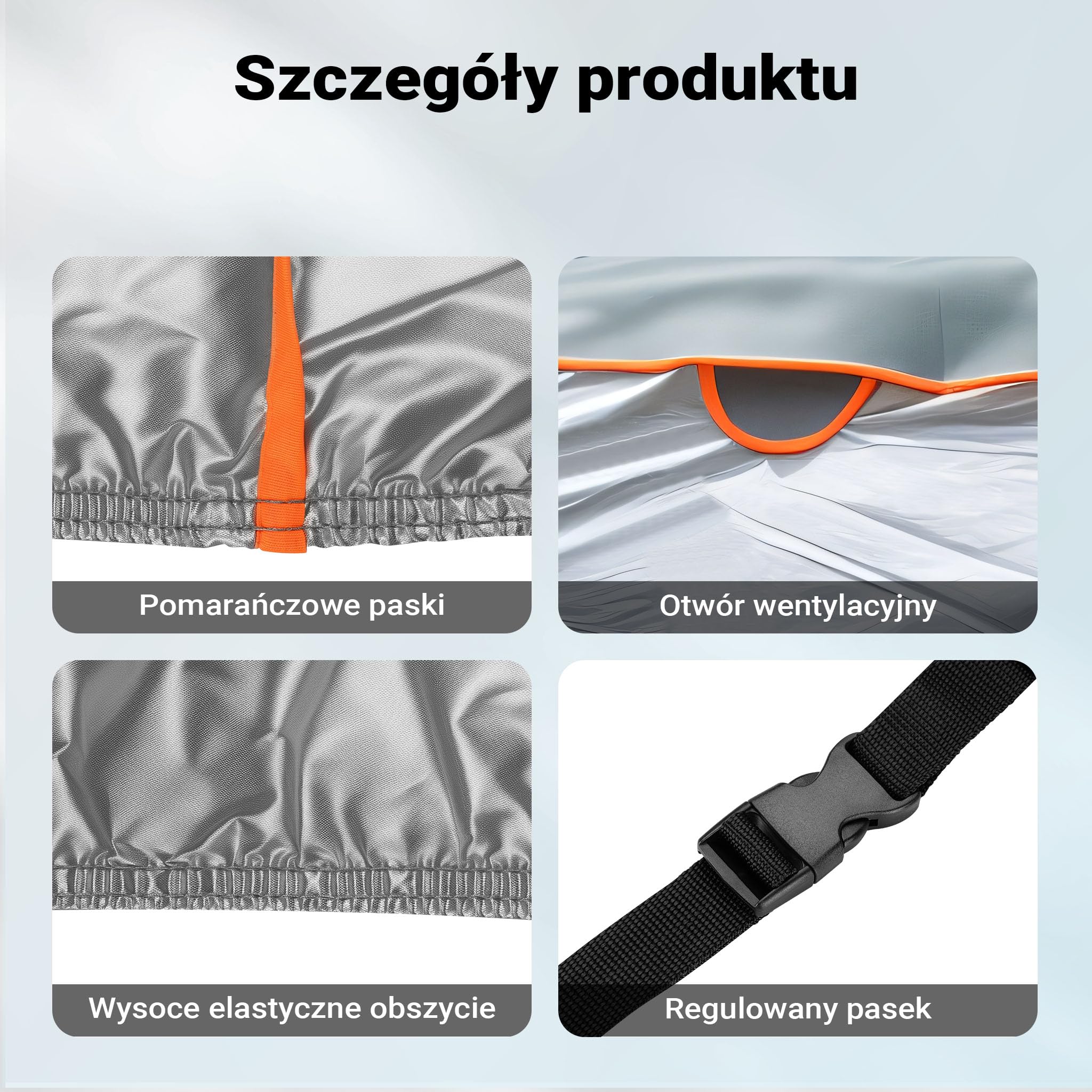 XPOtool Pokrowiec na samochód L ochrona przed gradem śniegiem i deszczem wodoodporna przykrywka