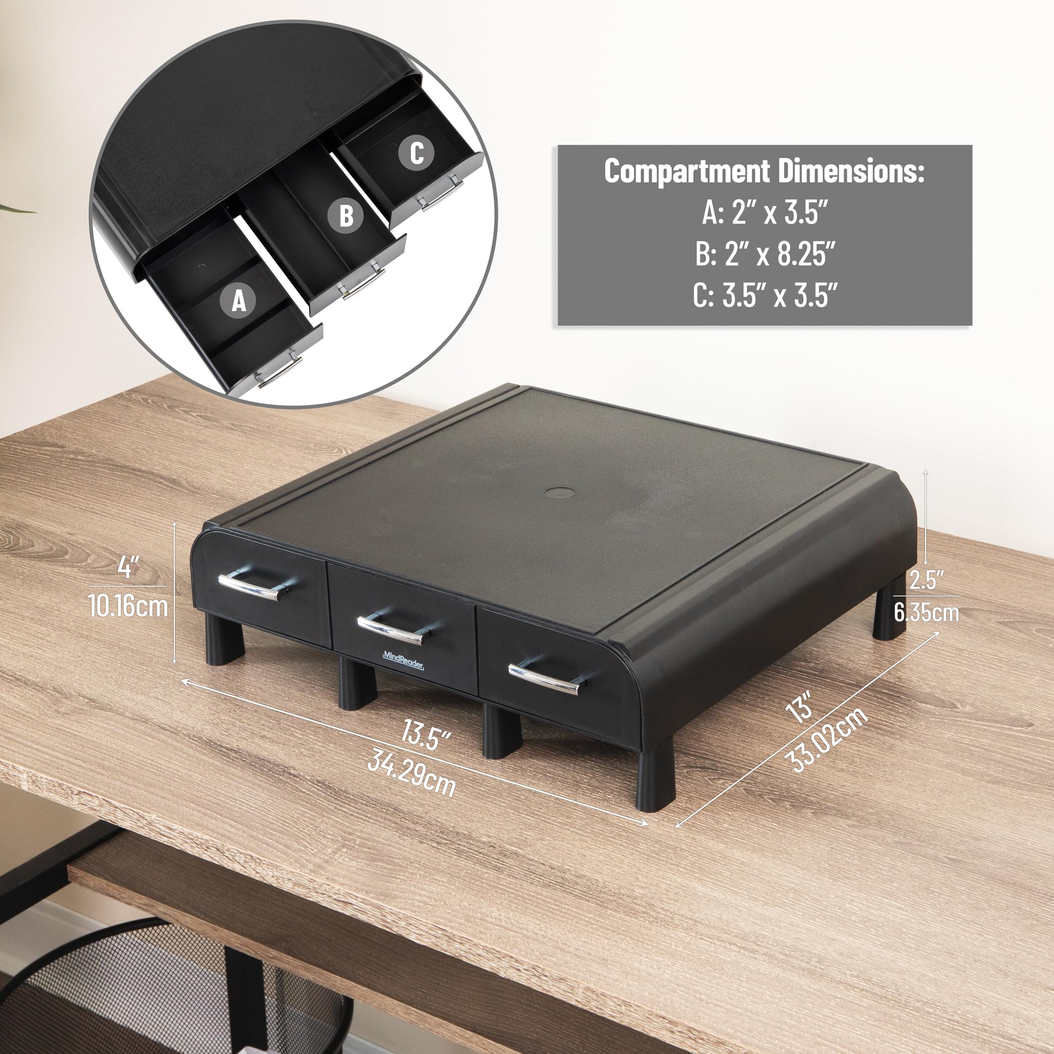 Snapklik.com : Monitor Stand, Laptop Riser, Desktop Organizer, Storage ...