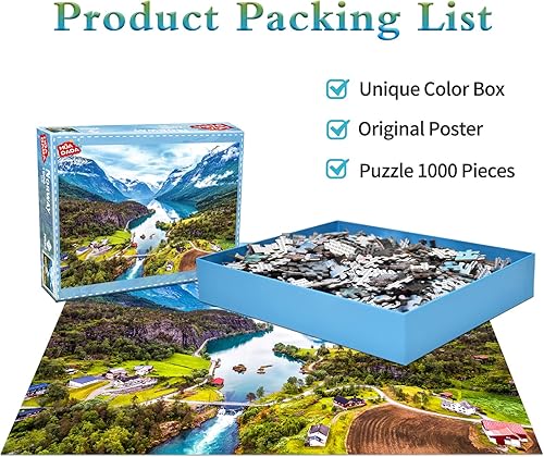 Miniatura 2 de Rompecabezas para adultos de 1000 piezas para adultos, rompecabezas de 1000 piezas, 1000 piezas, Geiranger Fjord Noruega