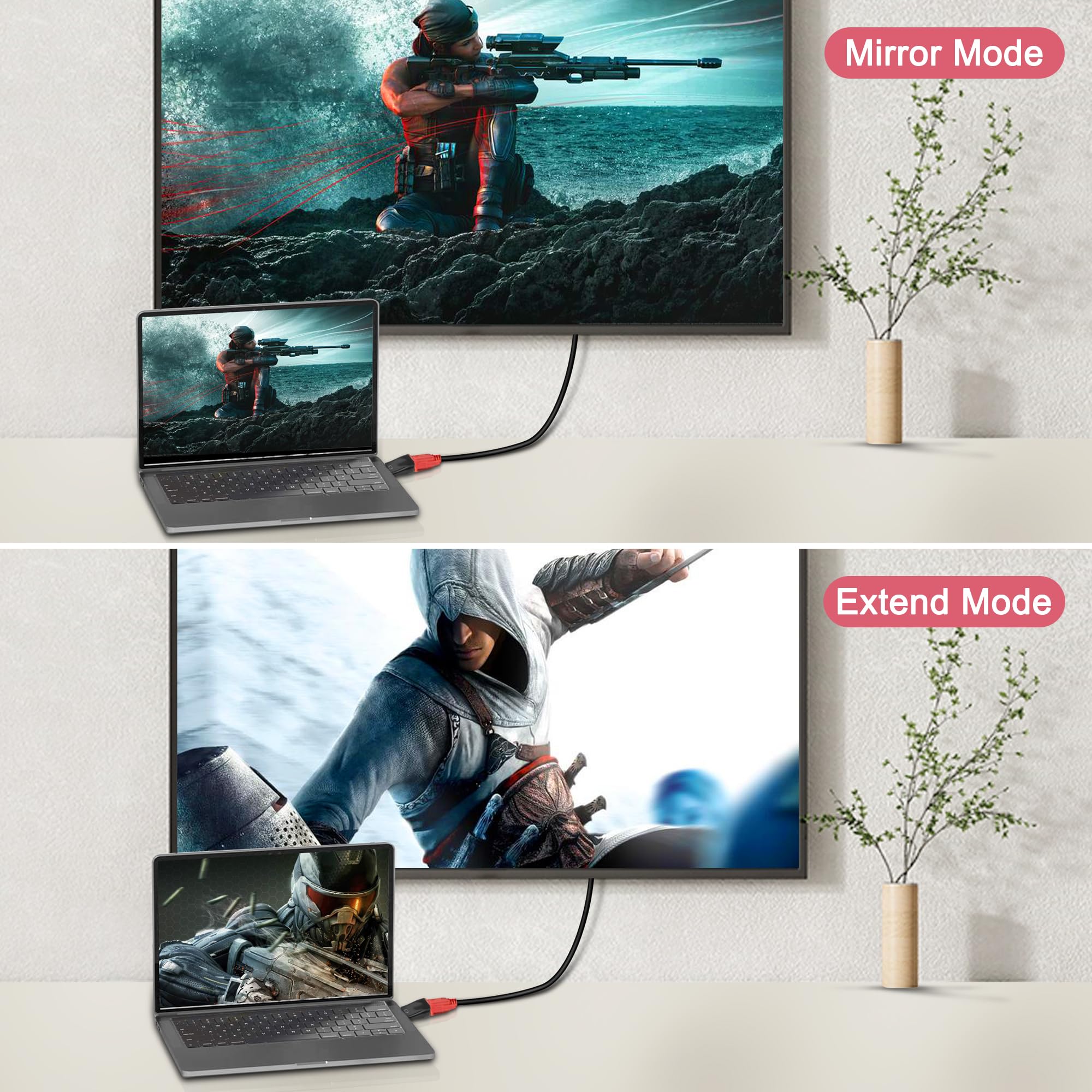 MEIRIYFA DisplayPort DP a VGA Adattatore Monitor Convertitore, DP maschio a VGA femmina Adattatore maschio 1080P per computer, desktop, laptop, PC, monitor, proiettore, HDTV – 2 pezzi, nero