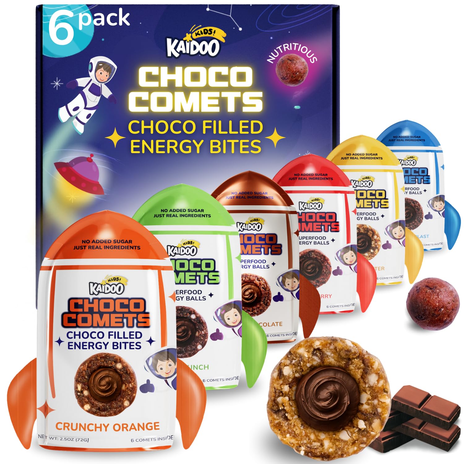 Amazon.com: Kaidoo Kids Choco Comets - Chocolate Filled Energy