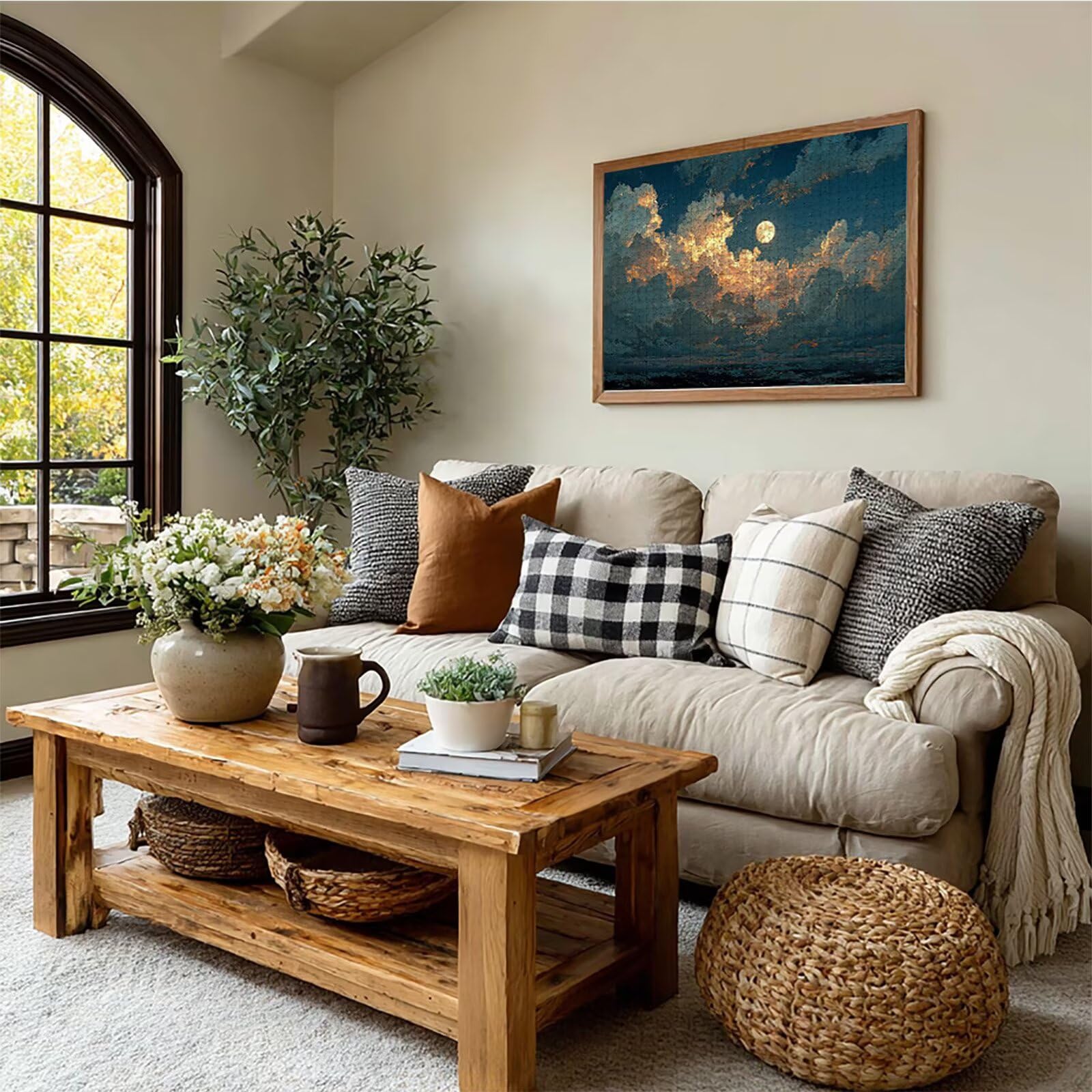 Księżyc Puzzle 5000 sztuk dla dorosłych, drewniane puzzle z pudełkiem 156 x 105 cm, pomysł na prezent dla mężczyzn i kobiet, zabawne gry rodzinne, gry wyzwania, wykwintne opakowanie na prezent