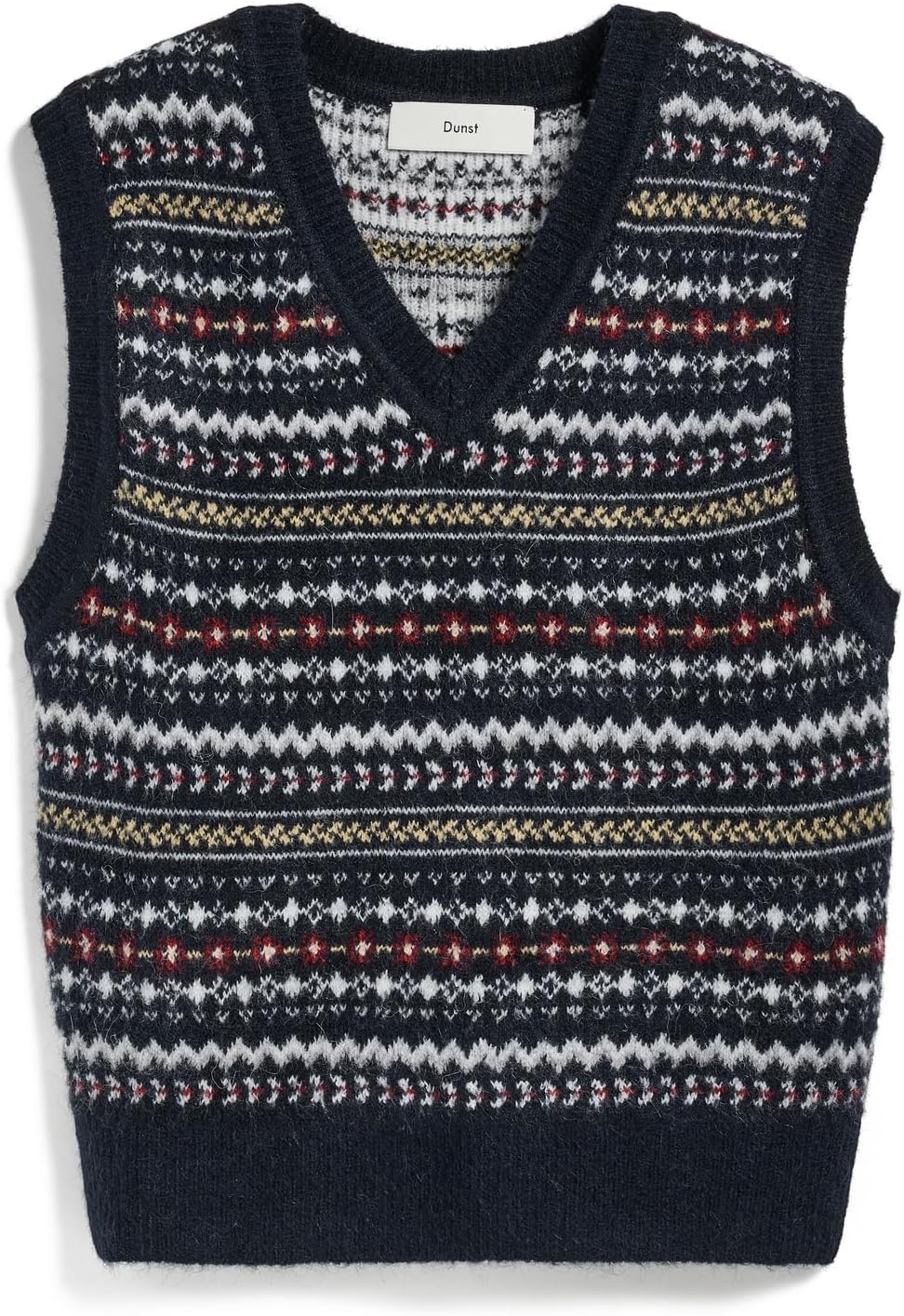DUNST Women's Unisex Crafted V Neck Knit Vest