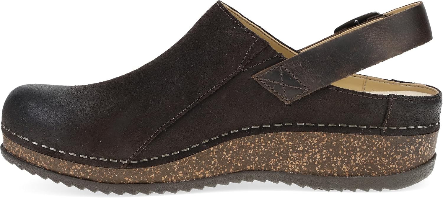 Dansko Merrin Sling-Back Mule Clog for Women-Dual-Density Cork/EVA Midsole and Lightweight Rubber Outsole Provide Durable and Comfortable Ride