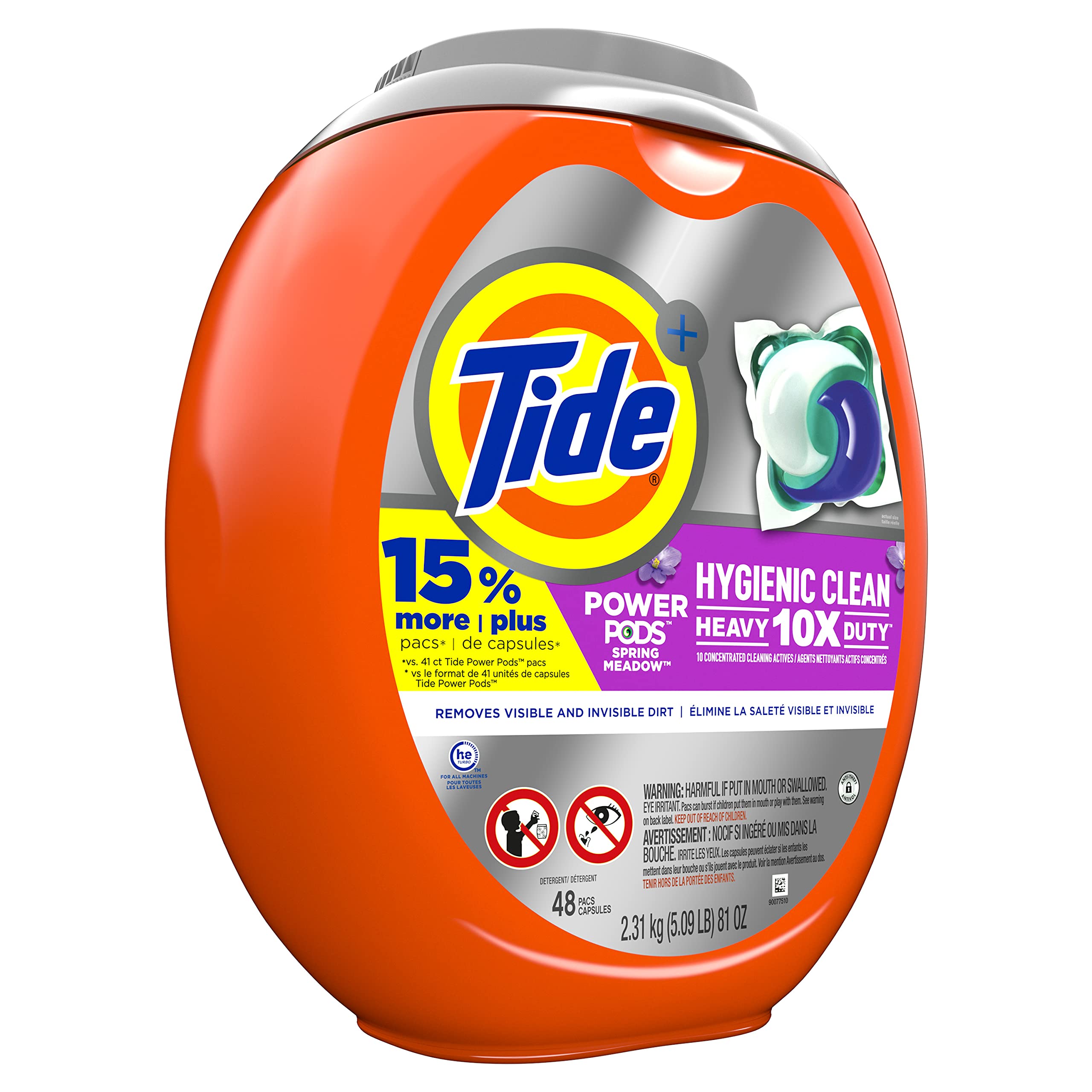 Tide Hygienic Clean Heavy 10x Duty Power PODS Laundry Detergent Pacs