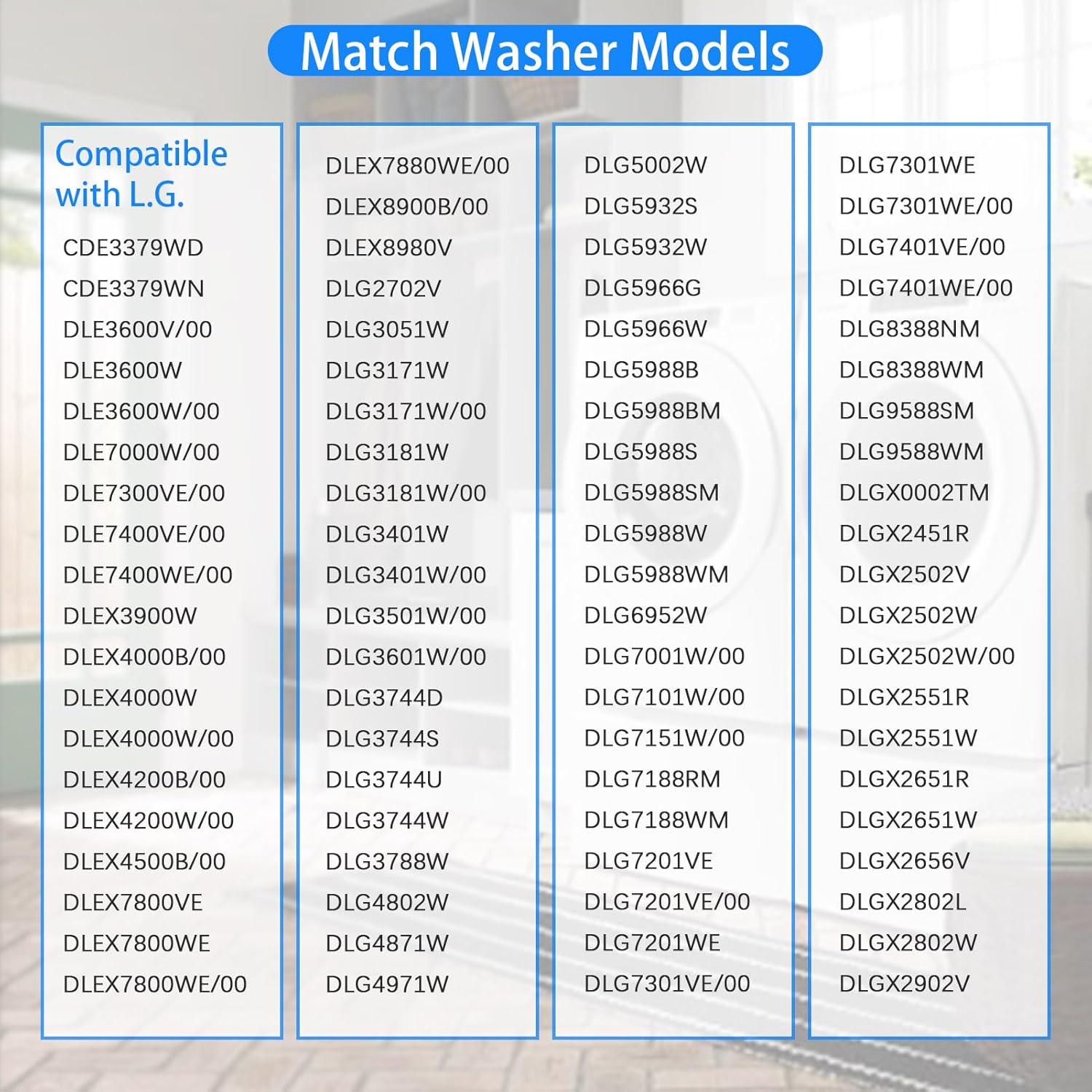 Dryer Drum Roller 4581EL3001E - Replacement Part Fit for l-g & ken-more Dryers, Heavy-Duty Rubber & Metal, Reduces Noise, Enhances Efficiency, Easy to Install (Pack of 4)
