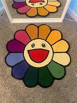 Amazon.com: Generic Smiley Face Sunflower Area Rug, 30x30in