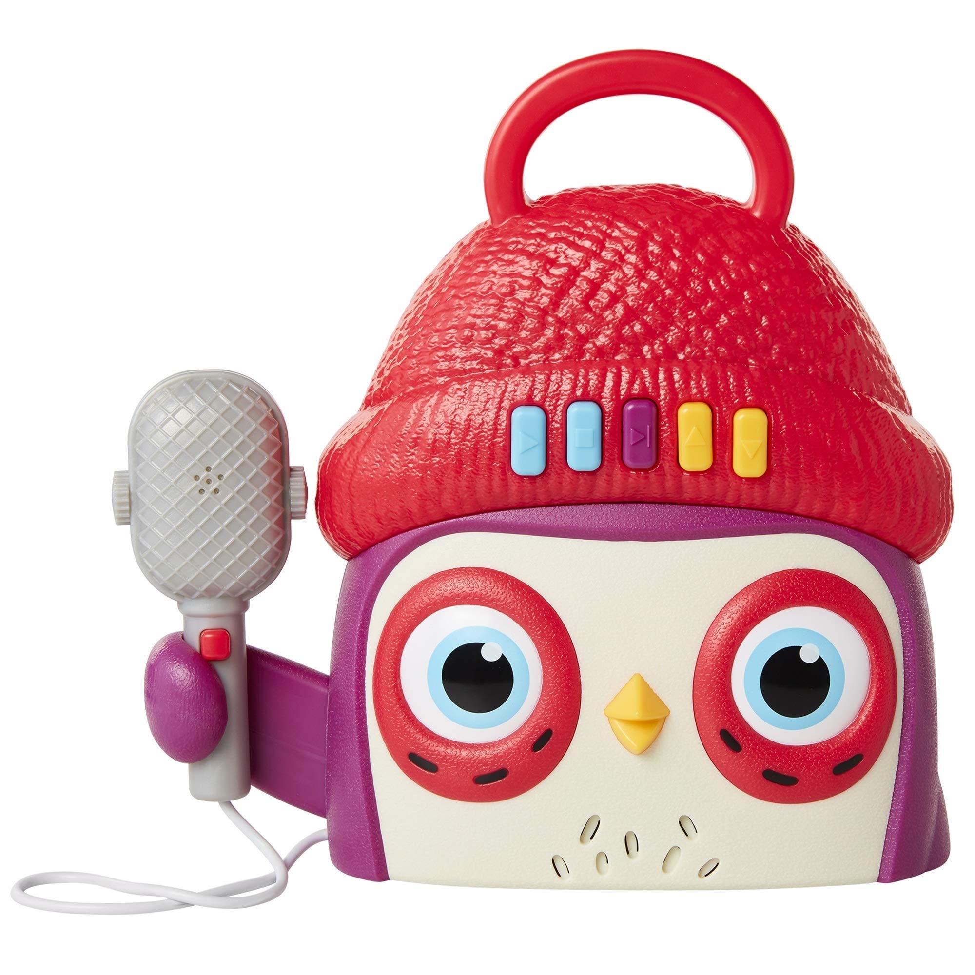 Owl Kids - Máquina de karaoke con micrófono, juguetes preescolares, jugador, parada, botones de volumen