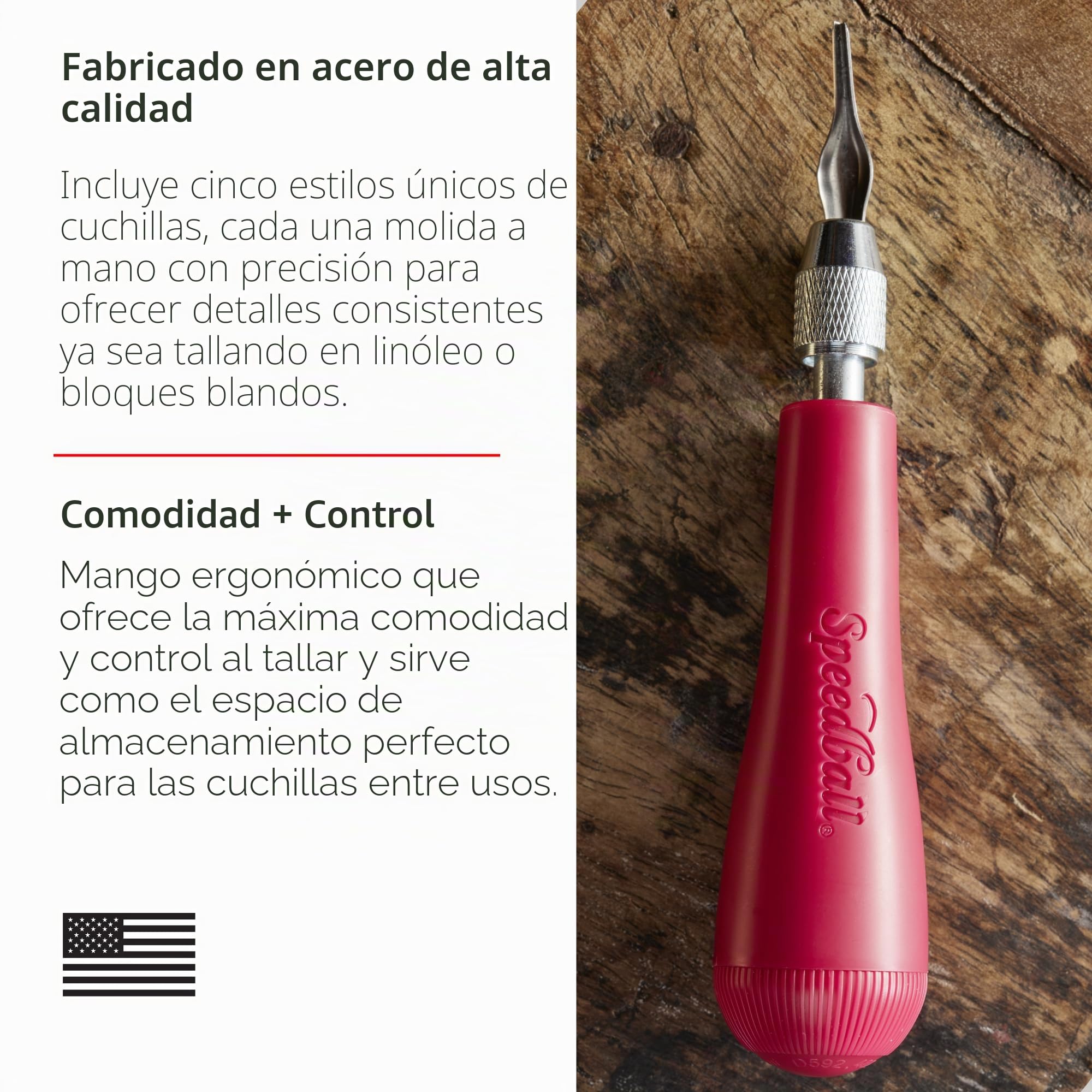 Speedball Surtido en Caja (2 Asas de Lino, 1 de Cada uno de los cortadores n.º 1, n.º 2, n.º 3, n.º 4, n.º 5, n.º 6)