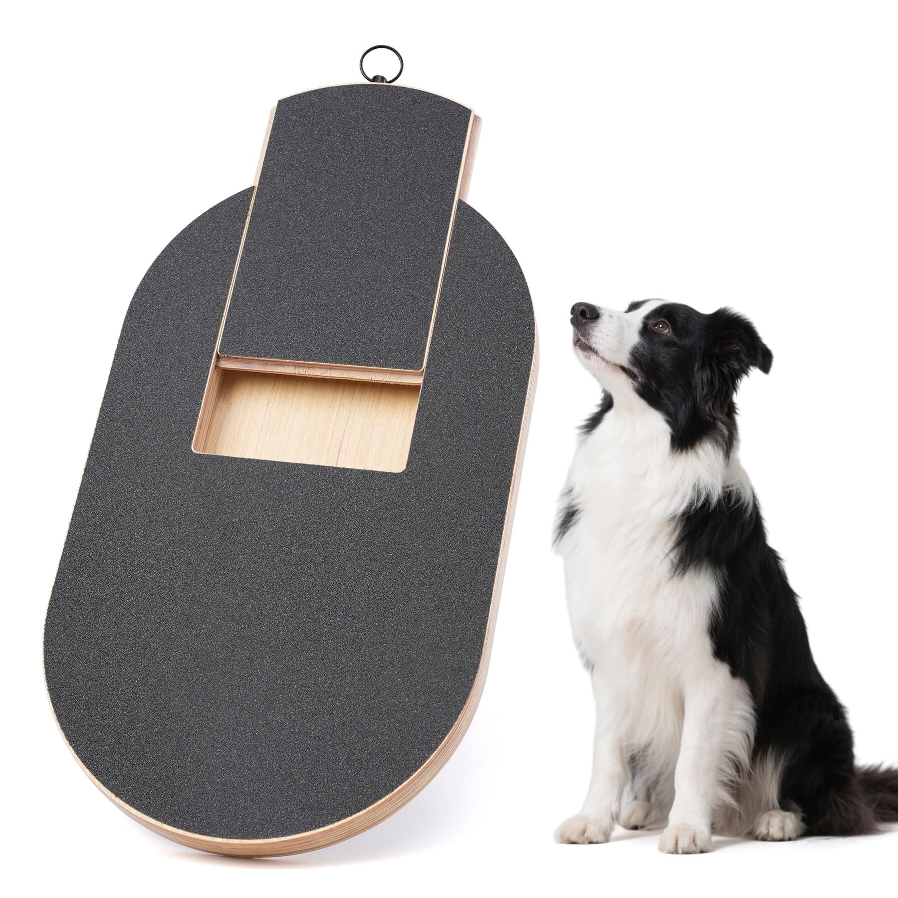 DOOKRON Oval Dog Scratch Pad for Nails Solid Nail Scratch Board with Treat for Dogs Durable Dog Nail File Toy