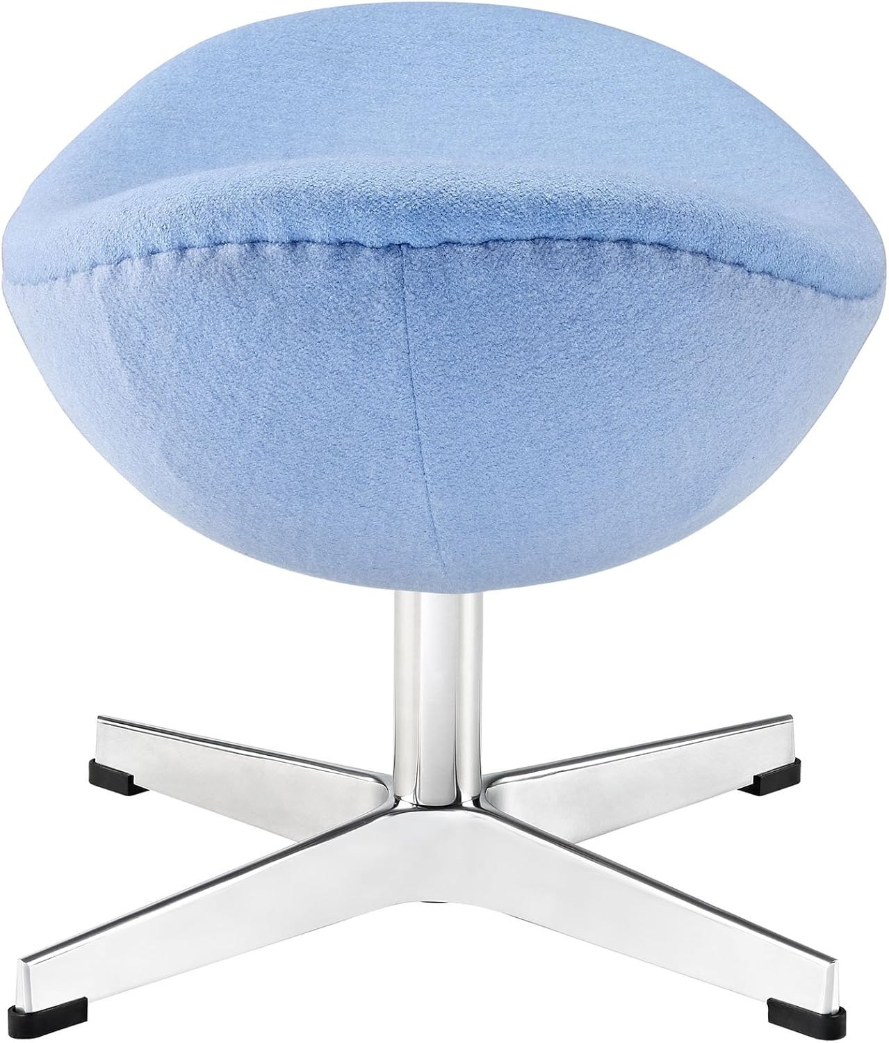 Modway Glove Mid-Century Modern Wool Ottoman in Baby Blue