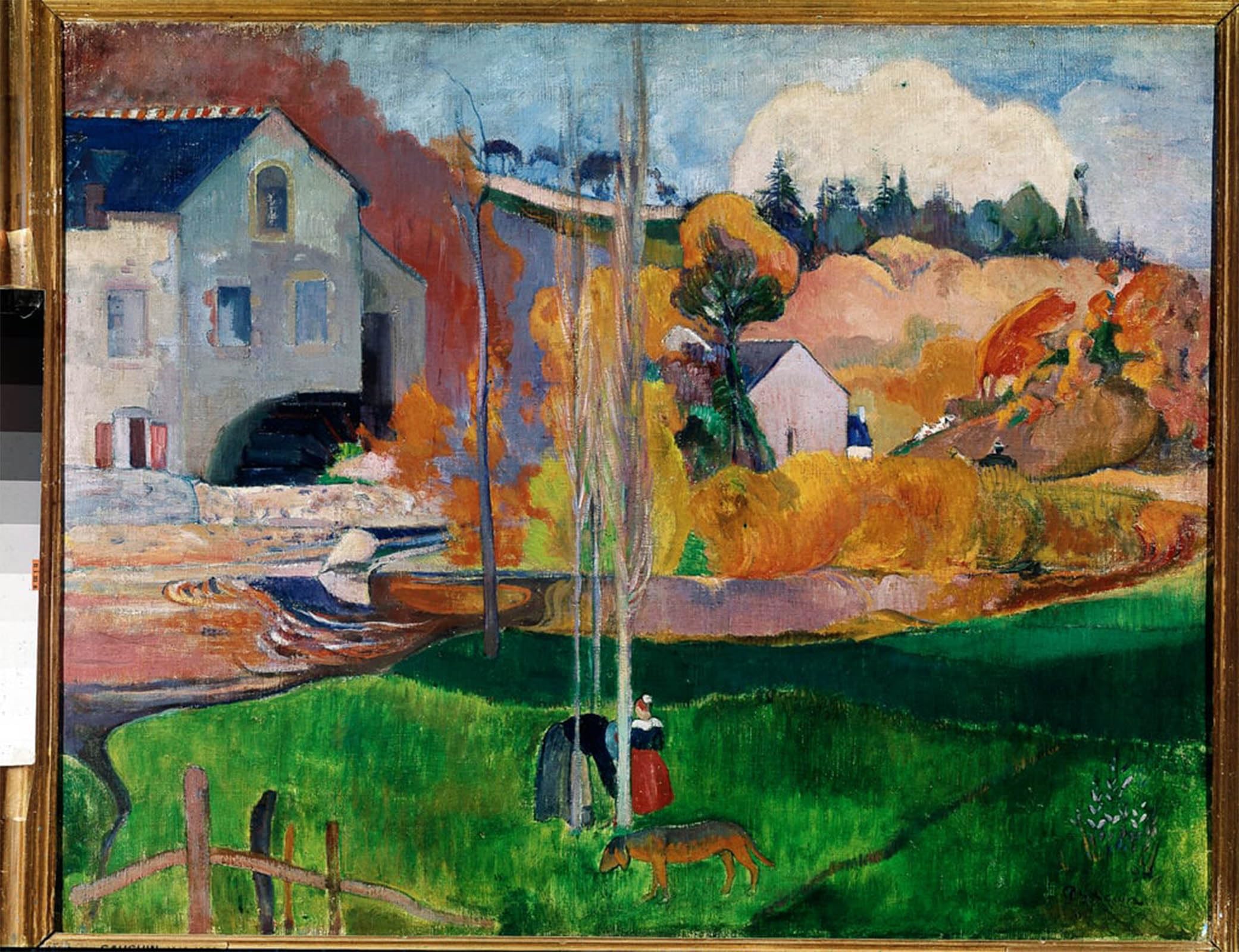 ARTXLXXBN Famous Art Print Poster Vintage Wall Art Landscape in Brittany the Mill David by Paul Gauguin Canvas Art Poster for Home Decor 60x90cm