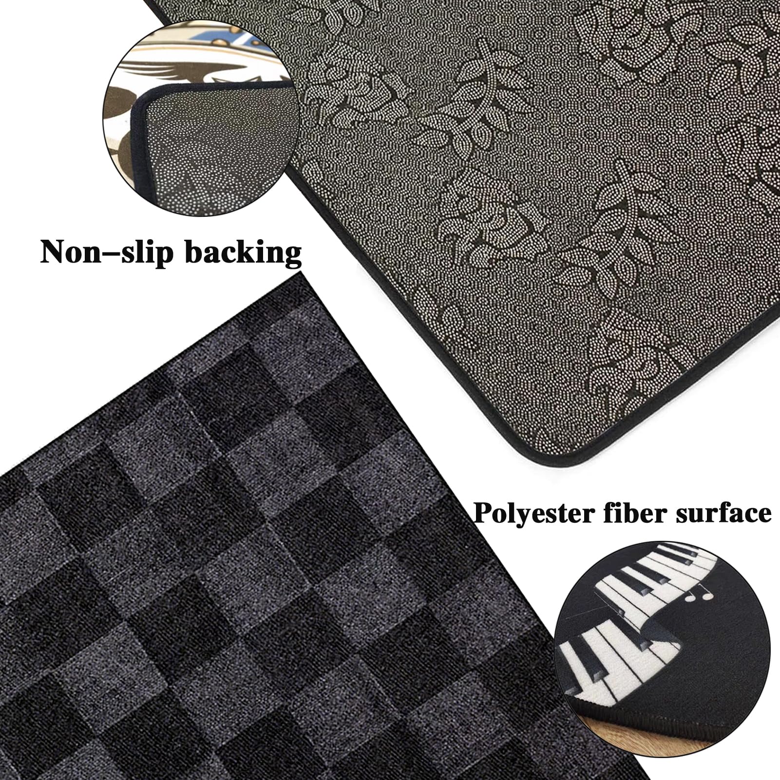 210 x 180 cm Tappeto Batteria Tappeto Antiscivolo Batteria Elettronica Tappeto per Batteria Tappetino Insonorizzato Tappeto Drum Coperta Tamburo Professionale Tappetino per Batteria Acustica Drum Rug