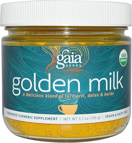 Miniatura 1 de Gaia Herbs, Leche dorada en polvo, apoyo al estrés, ashwaganda, pimienta negra, cardamomo, palmera dátil, cúrcuma, vainilla, suplemento en polvo