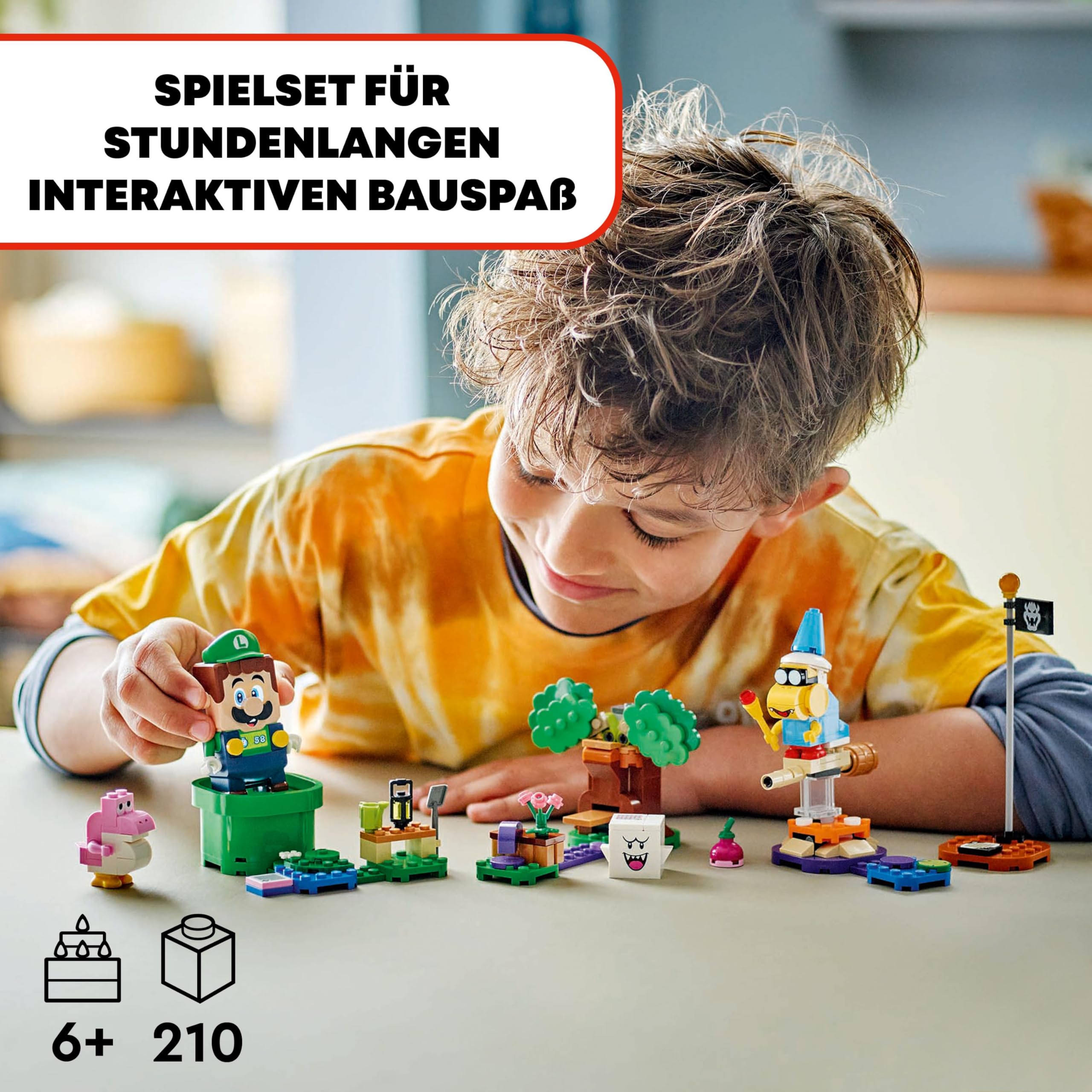 LEGO Super Mario Abenteuer mit dem interaktiven Luigi, Nintendo Geschenk für Jungen, Mädchen und Gamer ab 6 Jahren, Abenteuer-Spielset für Kinder mit rosa Baby Yoshi 71440