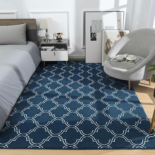 Miniatura 20 de Amearea Alfombra mullida para interiores, alfombras marroquíes suaves con enrejado para dormitorio, alfombra moderna para sala de estar, habitación
