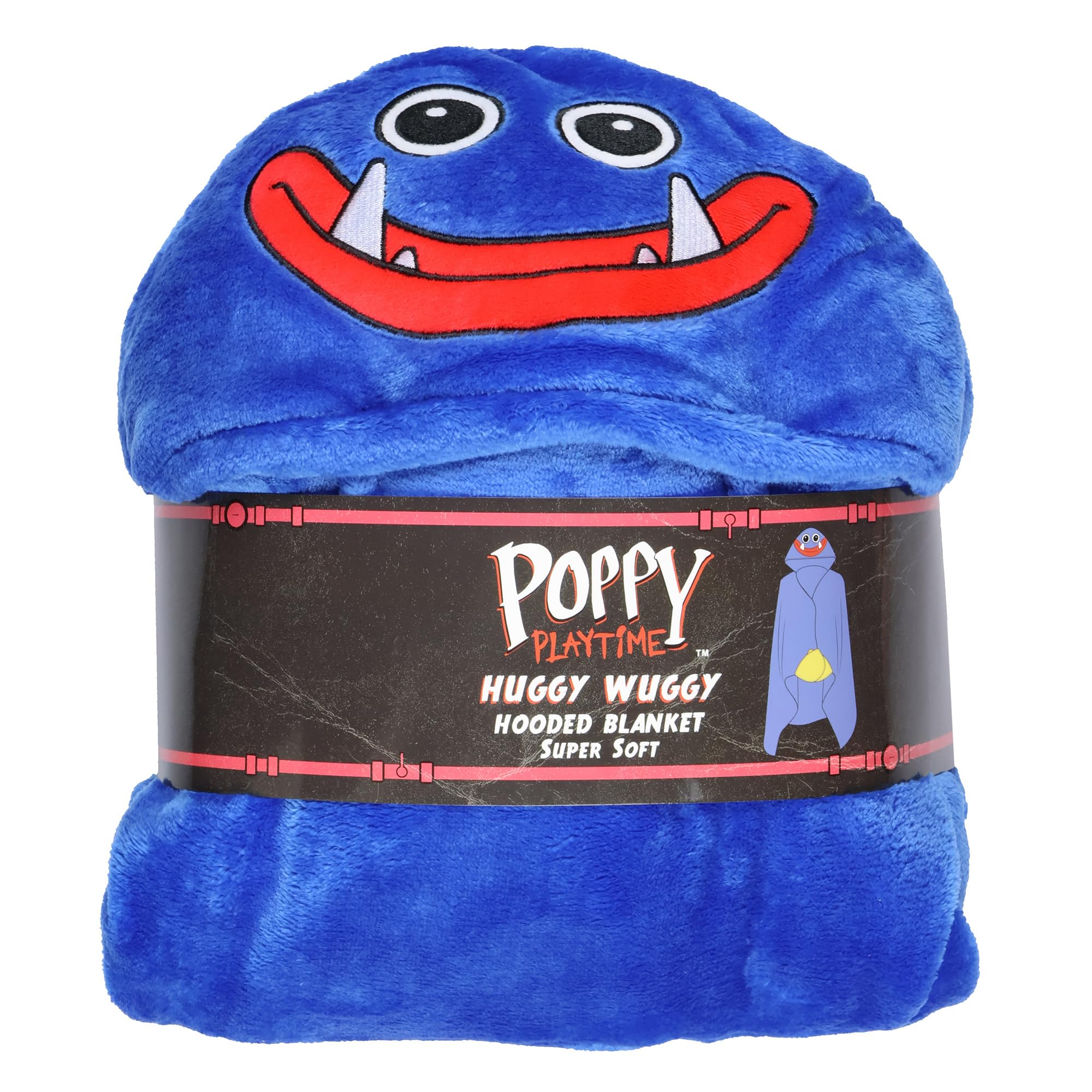 ハギーワギーフード付きブランケット Amazon.com: Poppy Playtime Huggy Wuggy Plush Super Soft Game