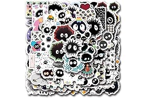 Cute Soot Sprite Stickers: 67 Pieces Aesthetic Cartoon Waterproof Vinyl Stickers for Decor