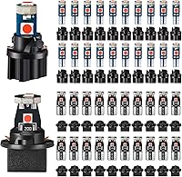 Vista 8 de BBTO Juego de 40 bombillas LED T5 T10 con enchufe giratorio, para instrumentos, para salpicadero, luces LED para interiores de automóvil, panel