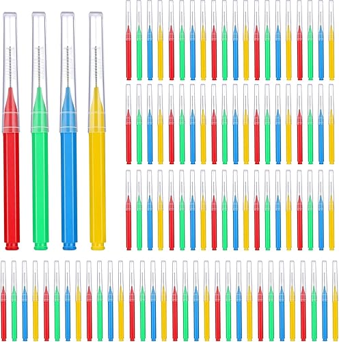 Miniatura 39 de Patelai 100 piezas de cepillos para limpiador, cepillo interdental, palillo de dientes, cabezal de hilo dental, hilo dental, higiene dental, hilo