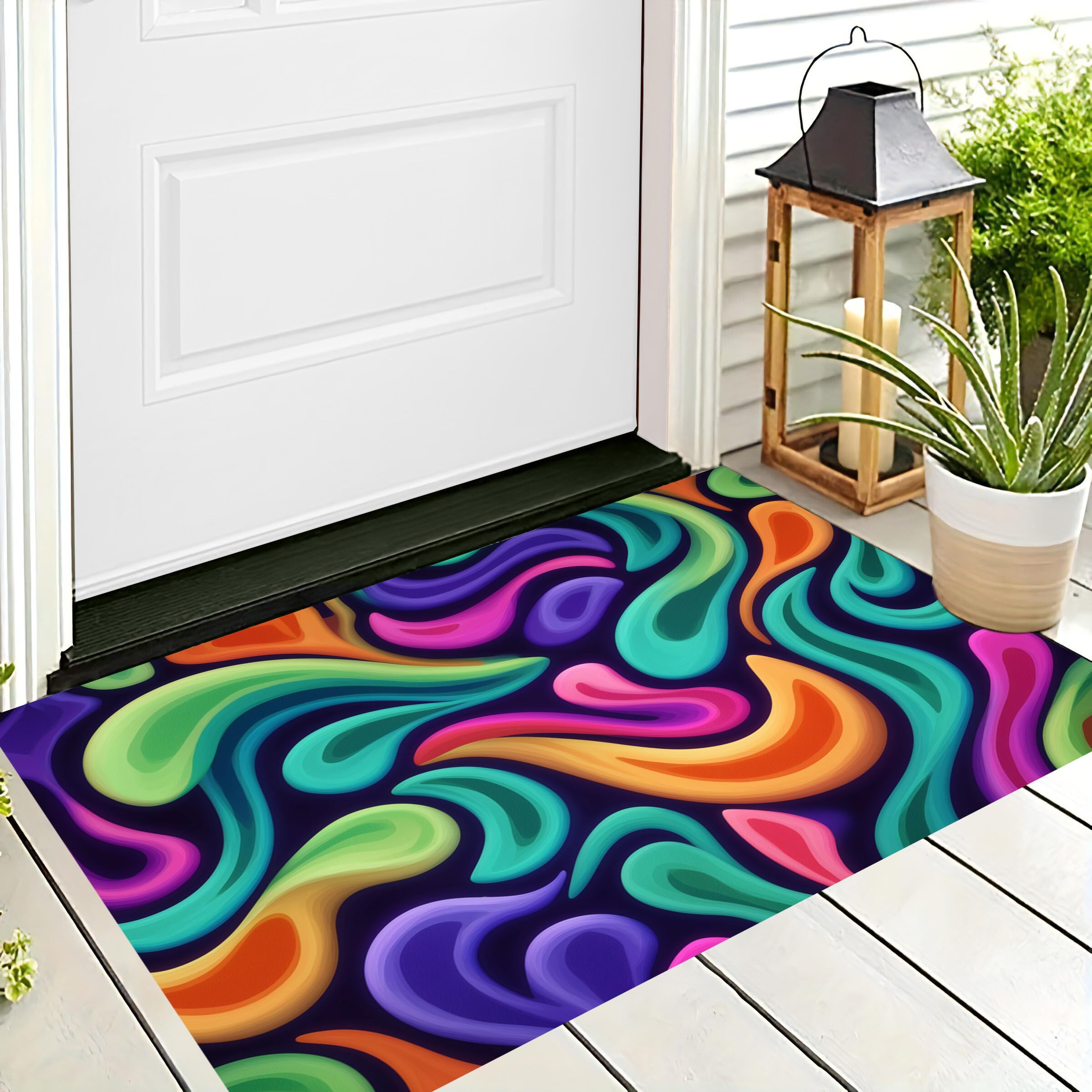 Tapis de cuisine antidérapant 60x90cm lavable contre les glissades