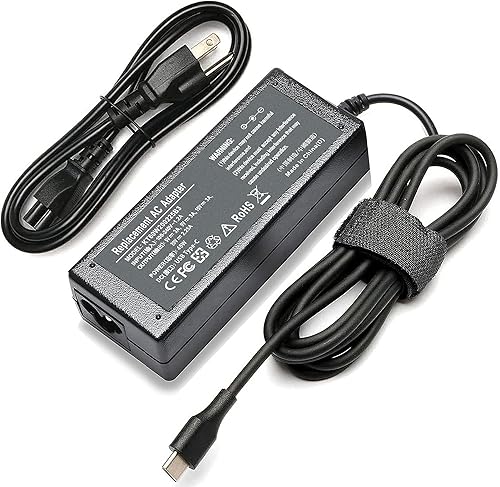 Cargador Chromebook compatible con HP Chromebook tipo C cargador de computadora portátil; para HP Chromebook X360 14 G5 G6 G1 14-ca000nr 14-ca061dx