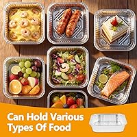 Vista 7 de 8x8 Thickened Aluminum Foil Pans, 20Pack Disposable Aluminum Pans for Roasting, Baking, Cooking, Food Prep, Chafing, Steam Table, Oven, Cake, and