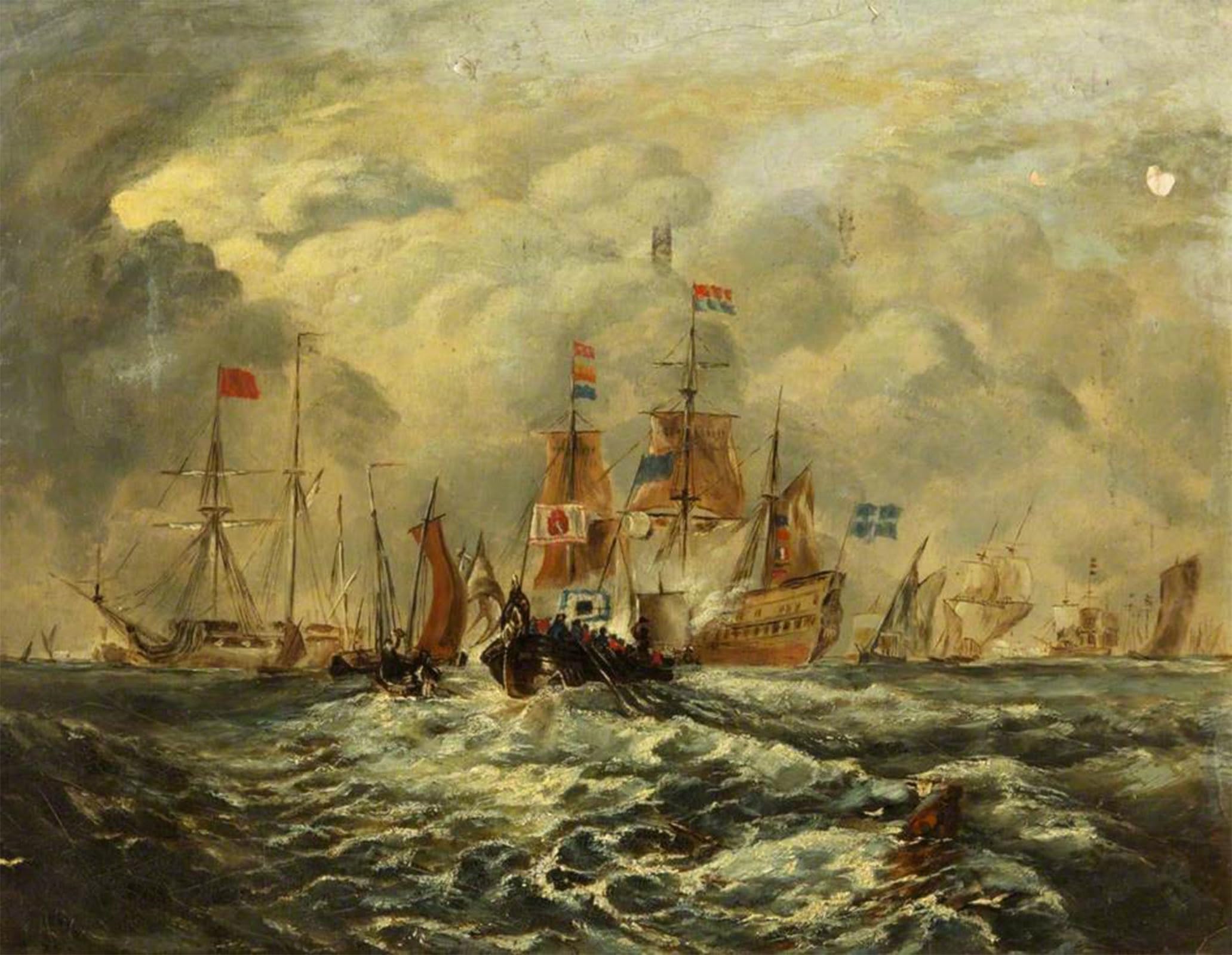 SERENDIPITP Abstract Painting Mural Print Picture Wall Decor Painting Seascape Mallord William Turner Vintage Wall Artwork for Home Decor 60x90cm