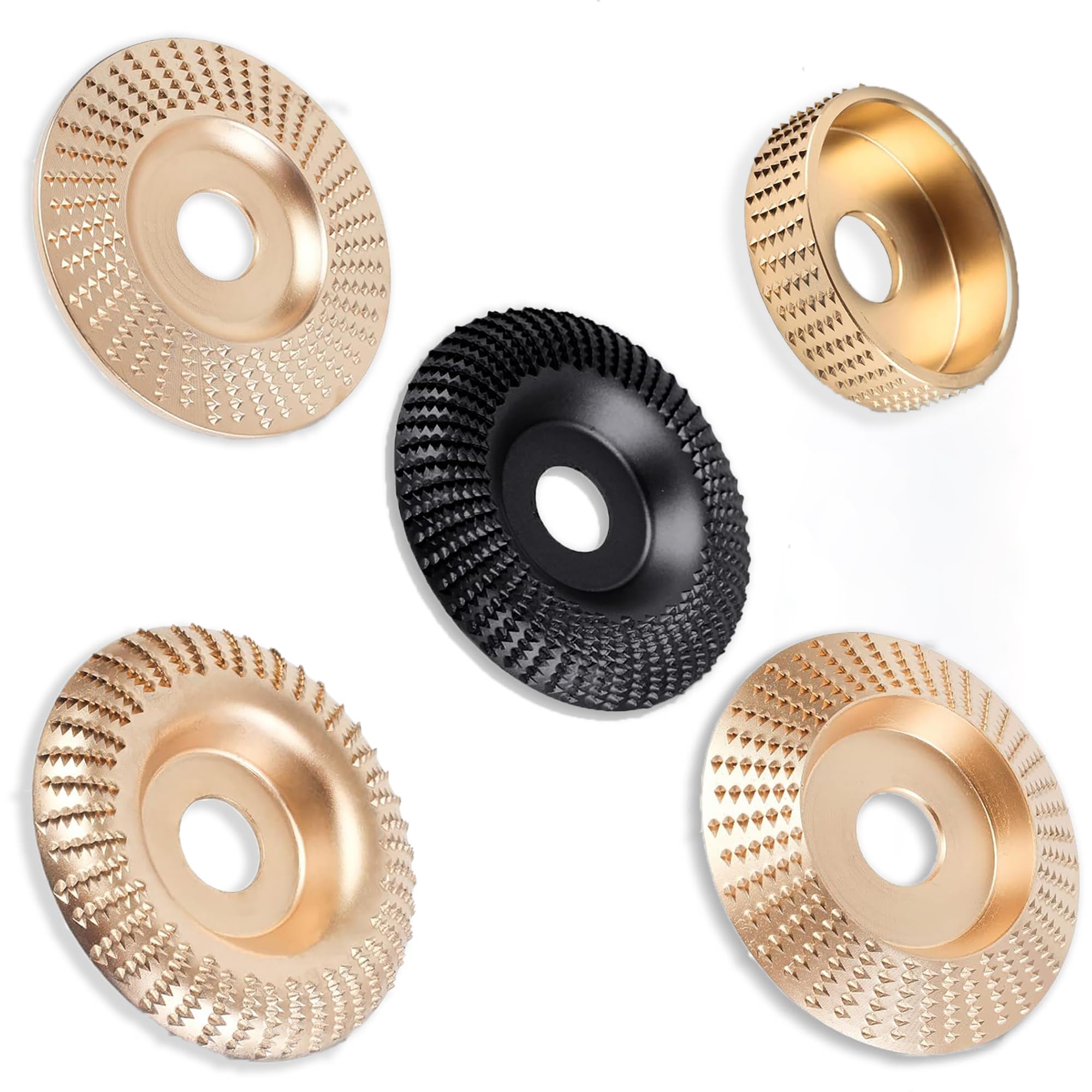 Wood Carving Disc Set for Angle Grinders - 5 Piece -1 Wood Carving Disc Set for Angle Grinders - 5 Piece -1