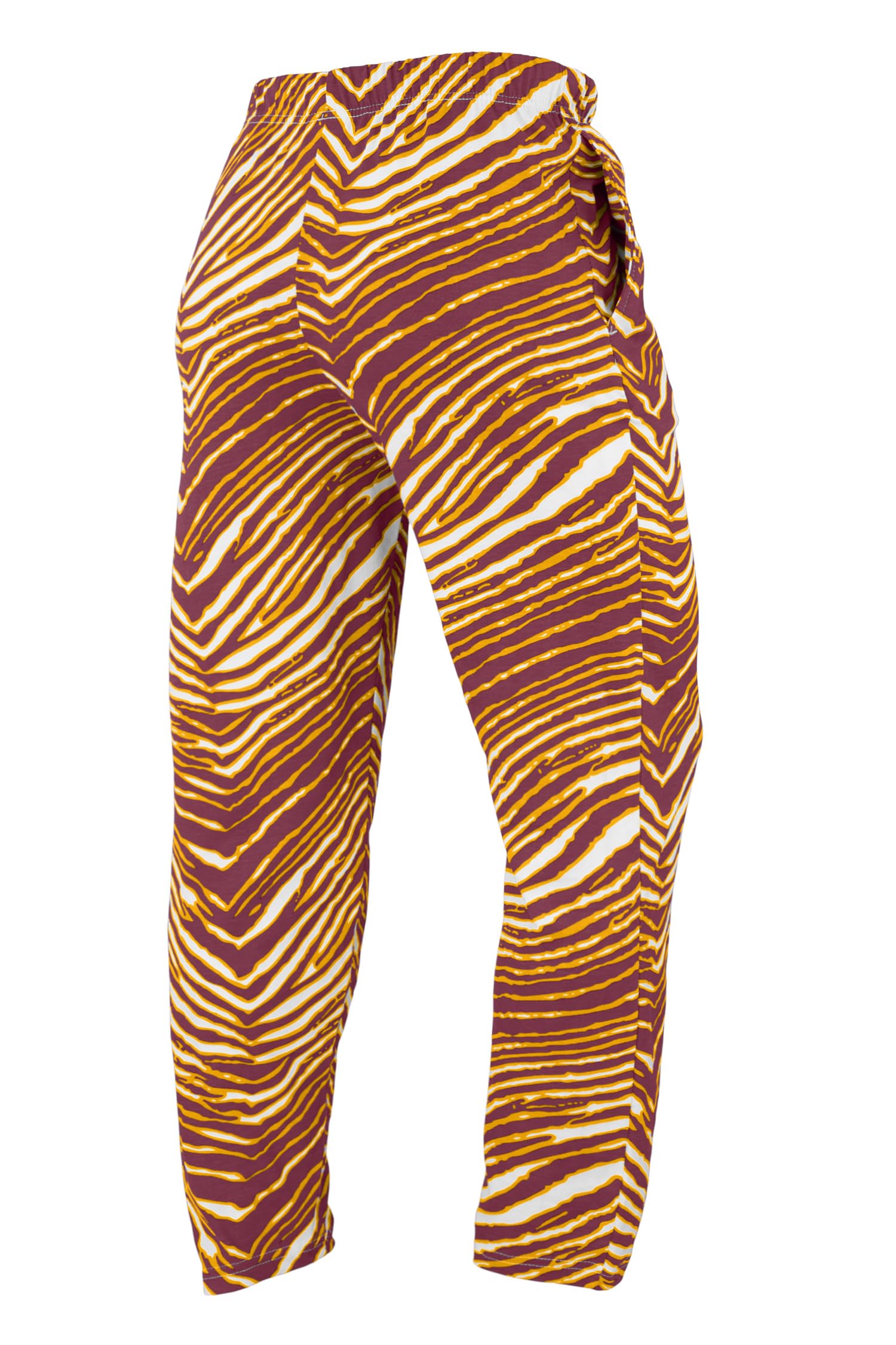 Washington Commanders Maroon/Gold Zebra Pant Left Hip Logo MD