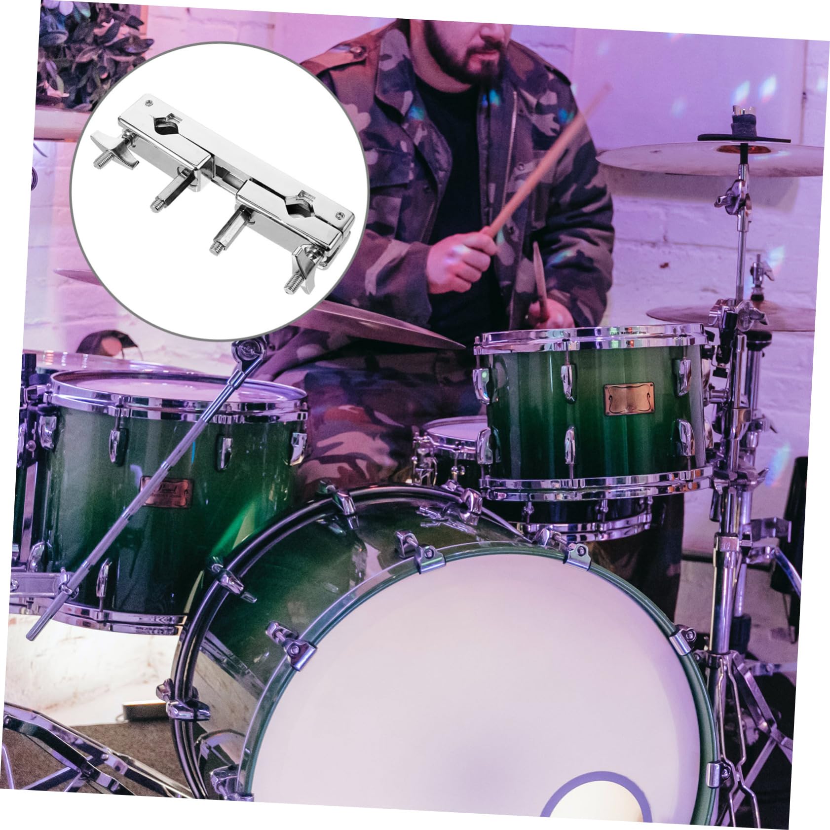 BESTonZON 3pezzi Per Cimbali e Strumenti Percussione Staffa Per Batteria Fissaggio Sicuro e Materiali Resistenti Accessorio Per Musicisti e Batteristi