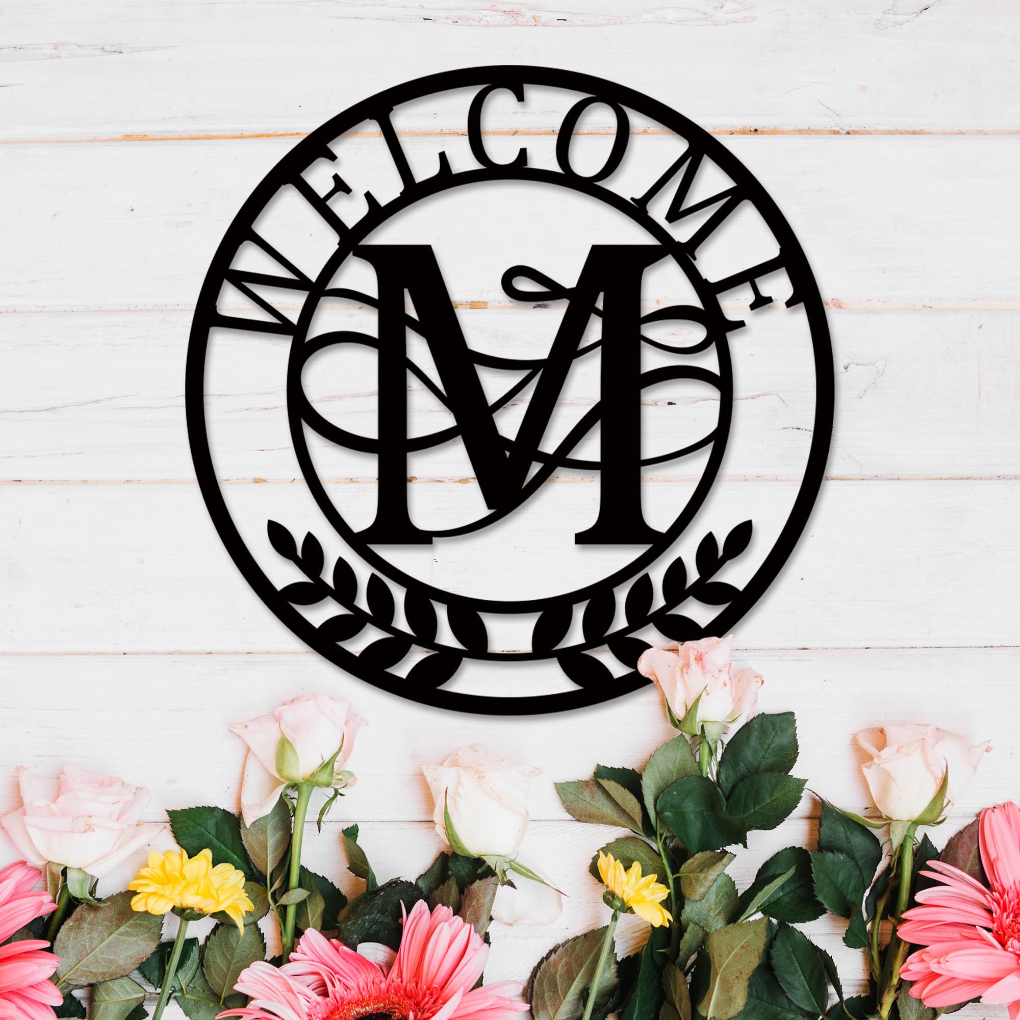 Personalized Metal Name Signs, Split Letter Monogram Wall Decor, Custom Last Name Sign, Family Name Sign for Outdoor, Personalized Wedding Gift, Garden Decor, Metal Wall Art, Housewarming Gift (Design