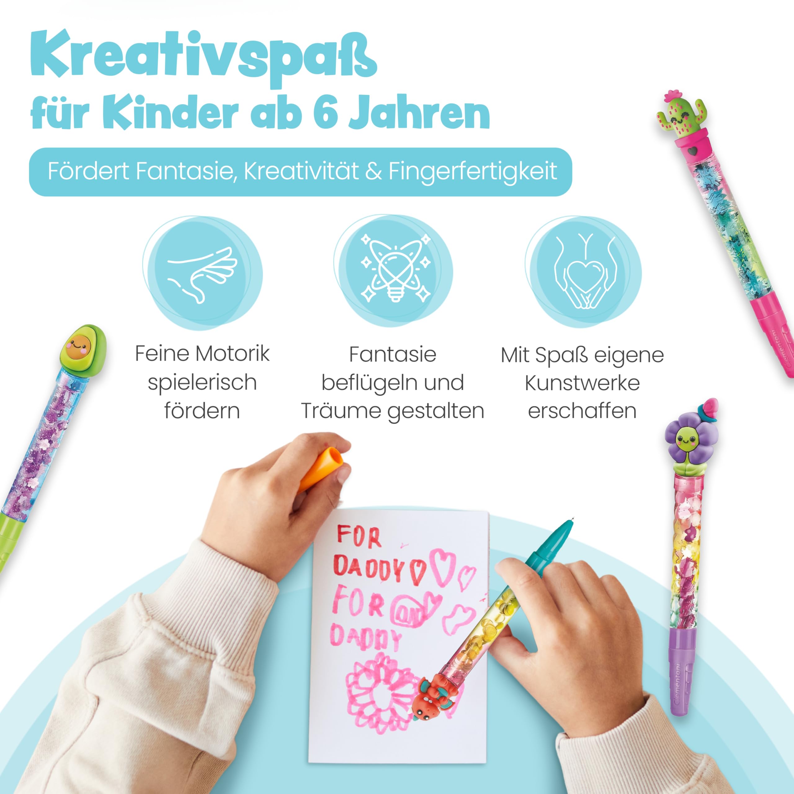 Clementoni IDea - Markeerstiften Creatiestudio - Knutselpakket Vol Accessoires Kawaii Markeerstiften Het Creatieve Cadeautje Vanaf 6 Jaar
