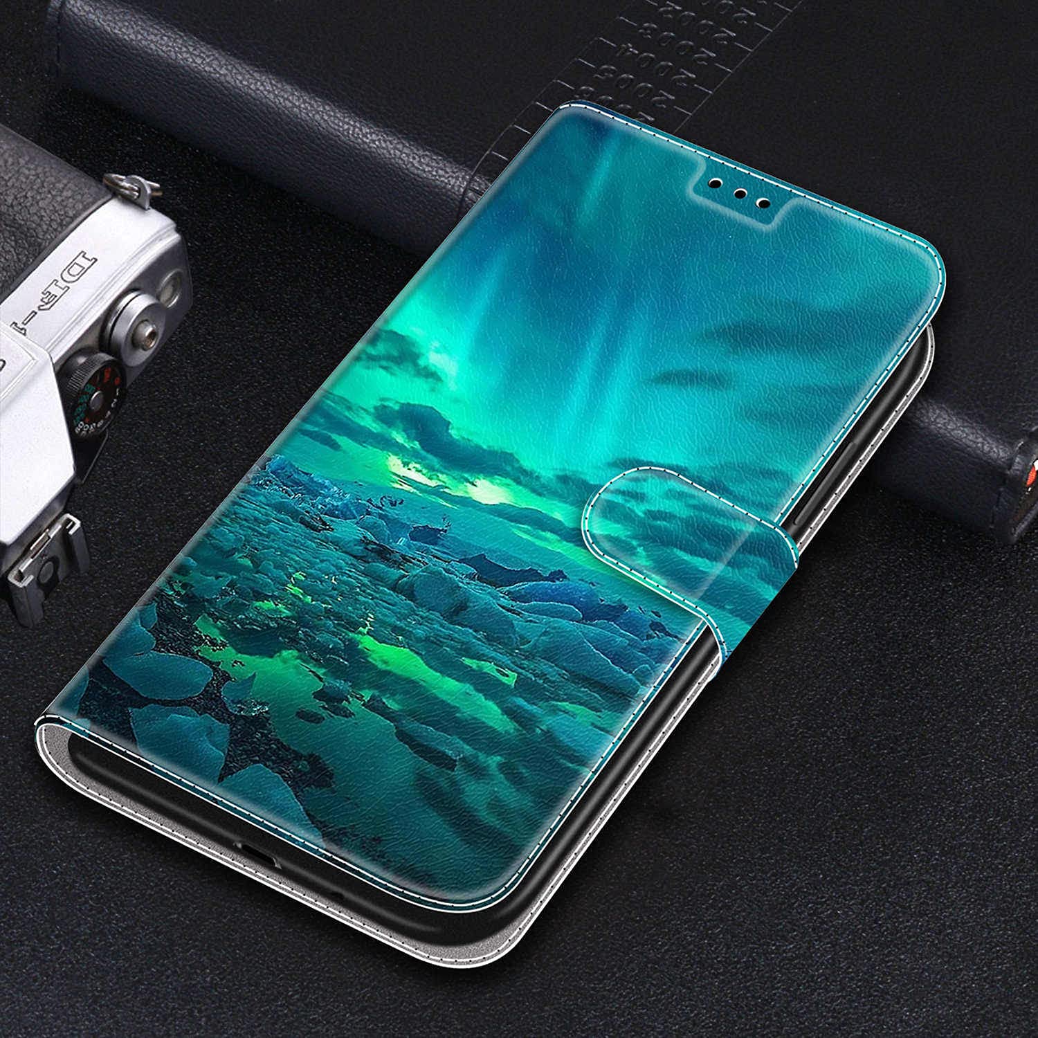 Custodia In Pelle A Libro Con Chiusura Magnetica Per Huawei Y5 2018 / Honor 7S – Porta Carte E Banconote, Funzione Stand, Antiurto (nero)