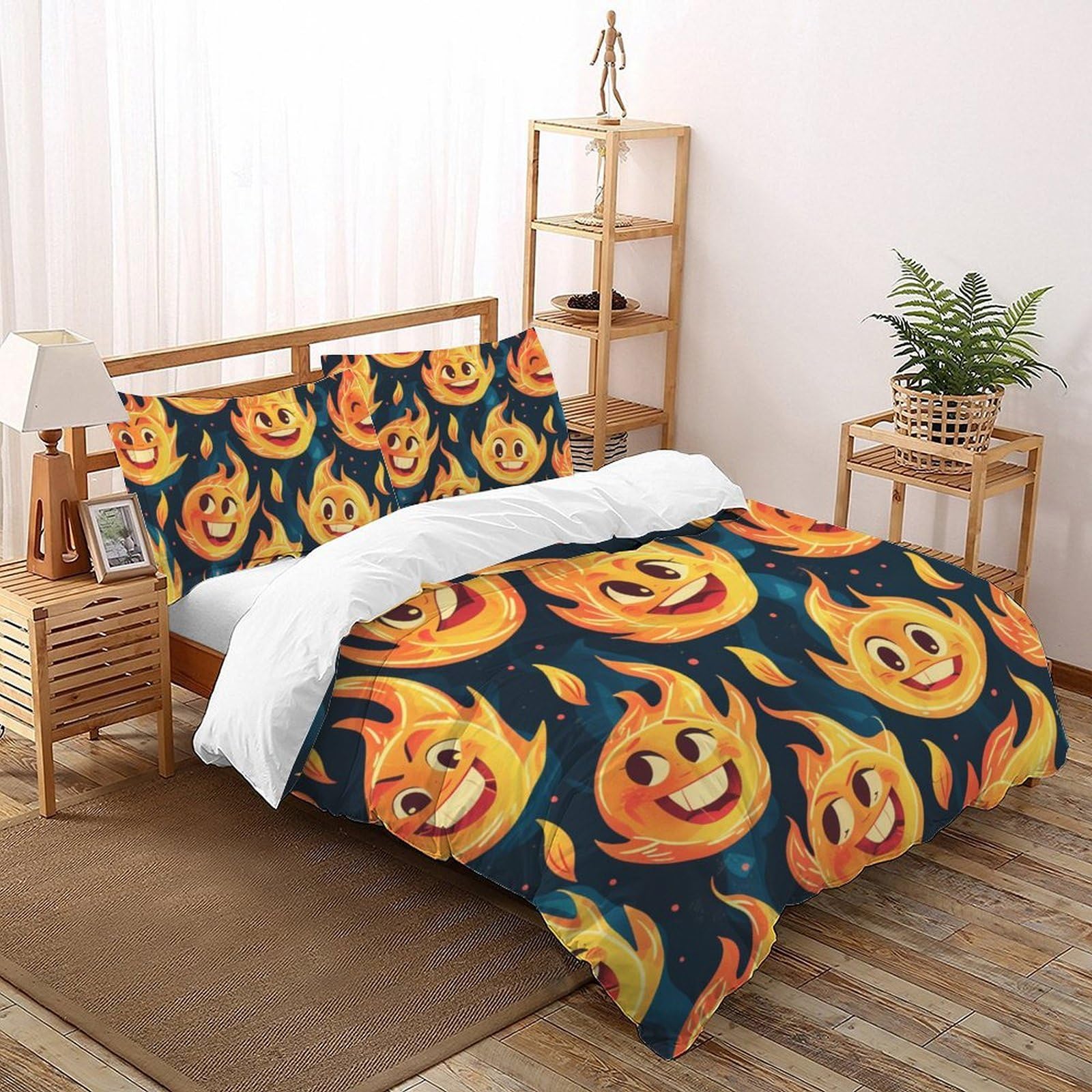 Housse de couette 3D douce et facile d'entretien King 220x240