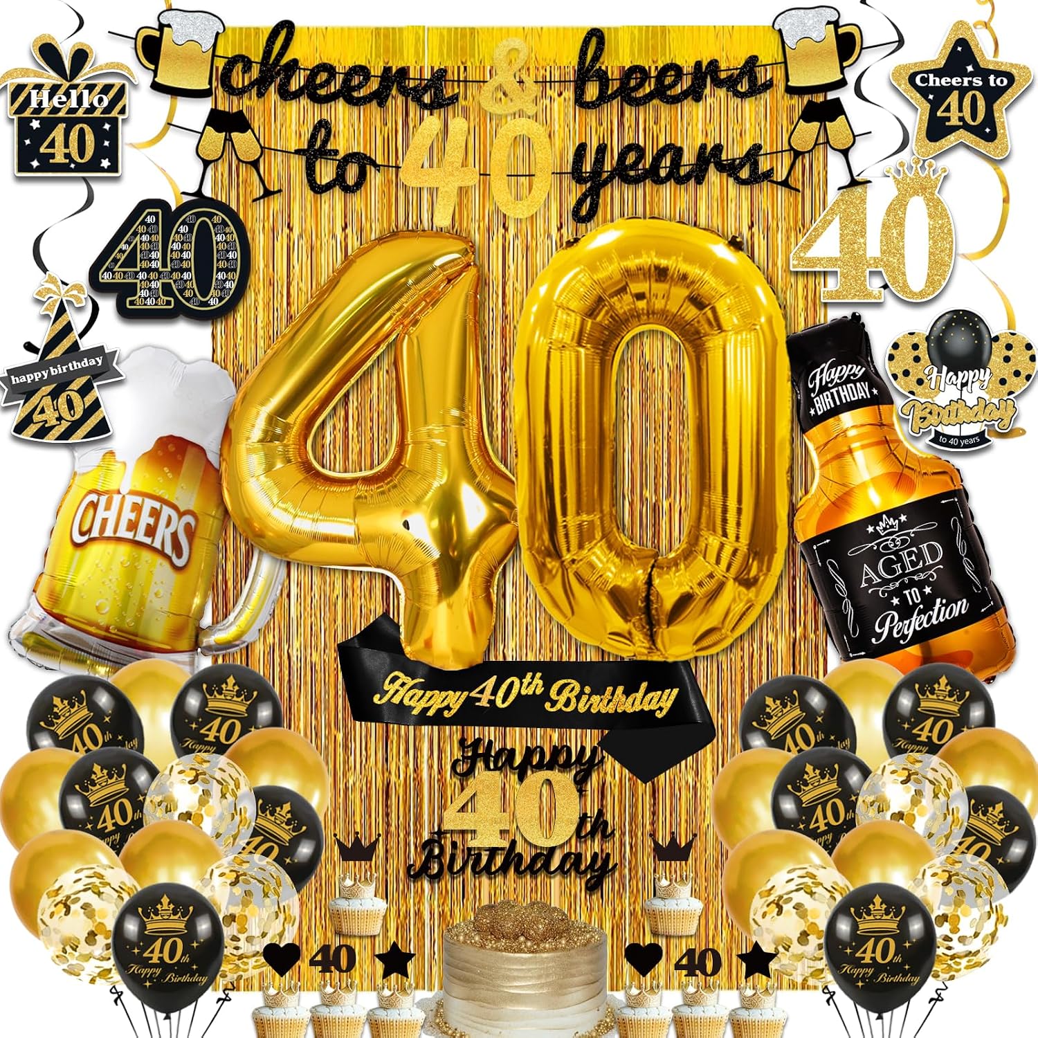 Amazon.com: 40th Birthday Decorations for Men, 40th Birthday Party