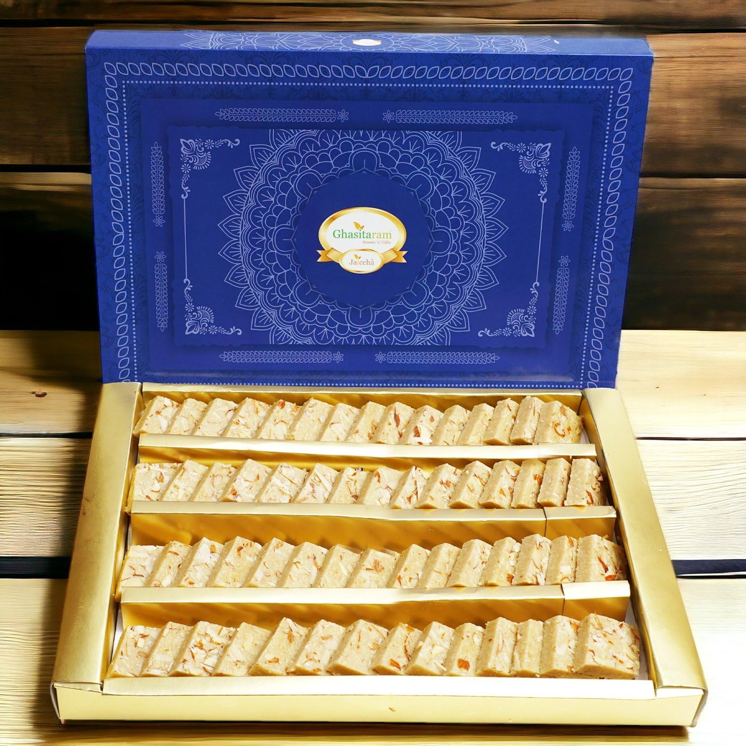 Ghasitaram Gifts Indian Sweets - Kaju Katlis Sweets Box - 800 Gms