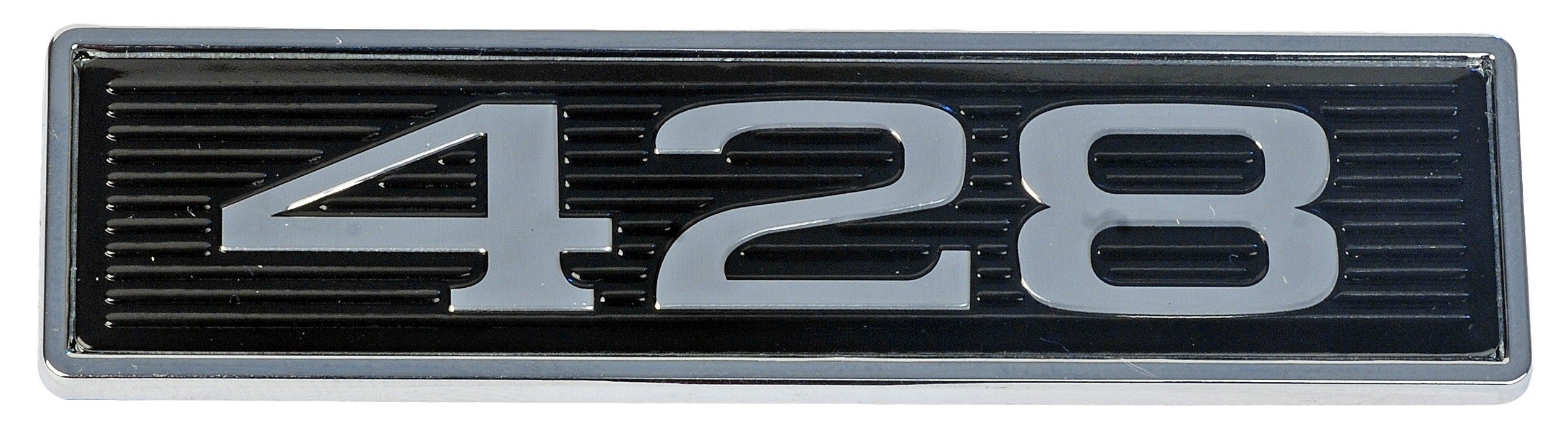 428 Chrome Plated Hood Scoop Emblems - Pair