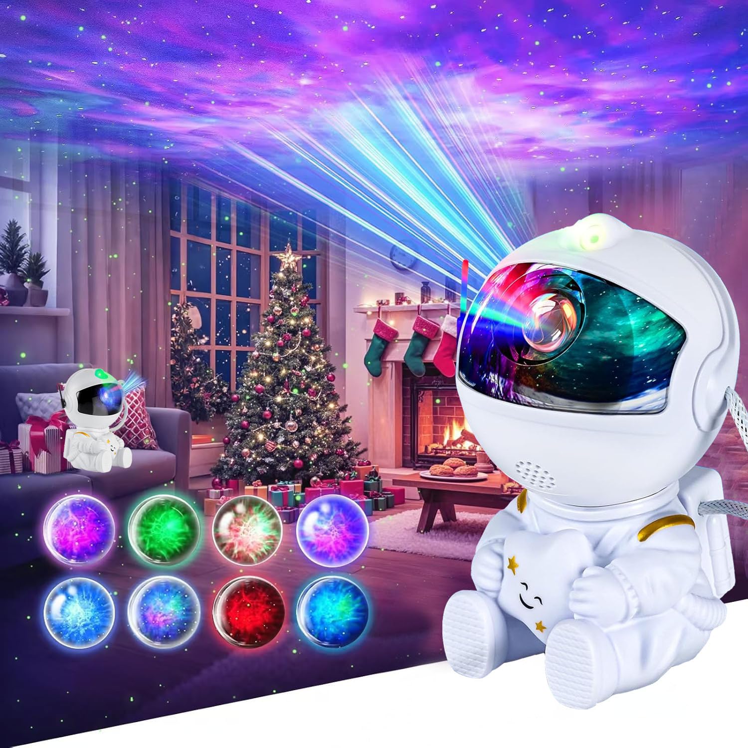 Astronaut Galaxy Projector, Star Projector For Bedroom, Space Projector Night Light With Timer