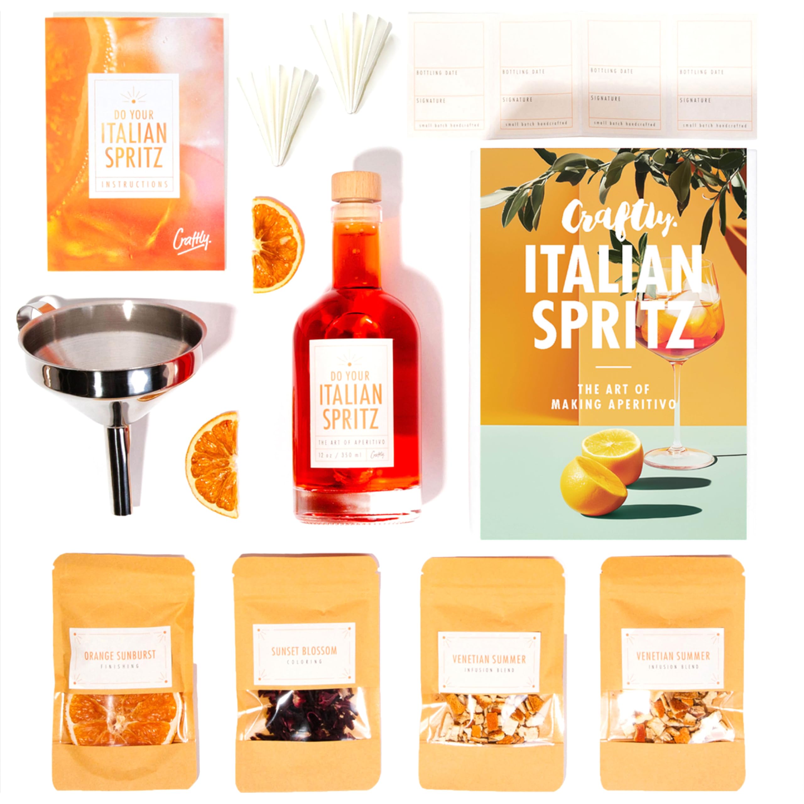 Craftly Kit d'infusion italienne Spritz – Expérience d'apéritif unique à la maison | Kit de cocktail DIY pour apéritivo et spritz