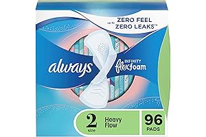 Always Infinity FlexFoam Pads: 96 Count, Heavy Flow Absorbency