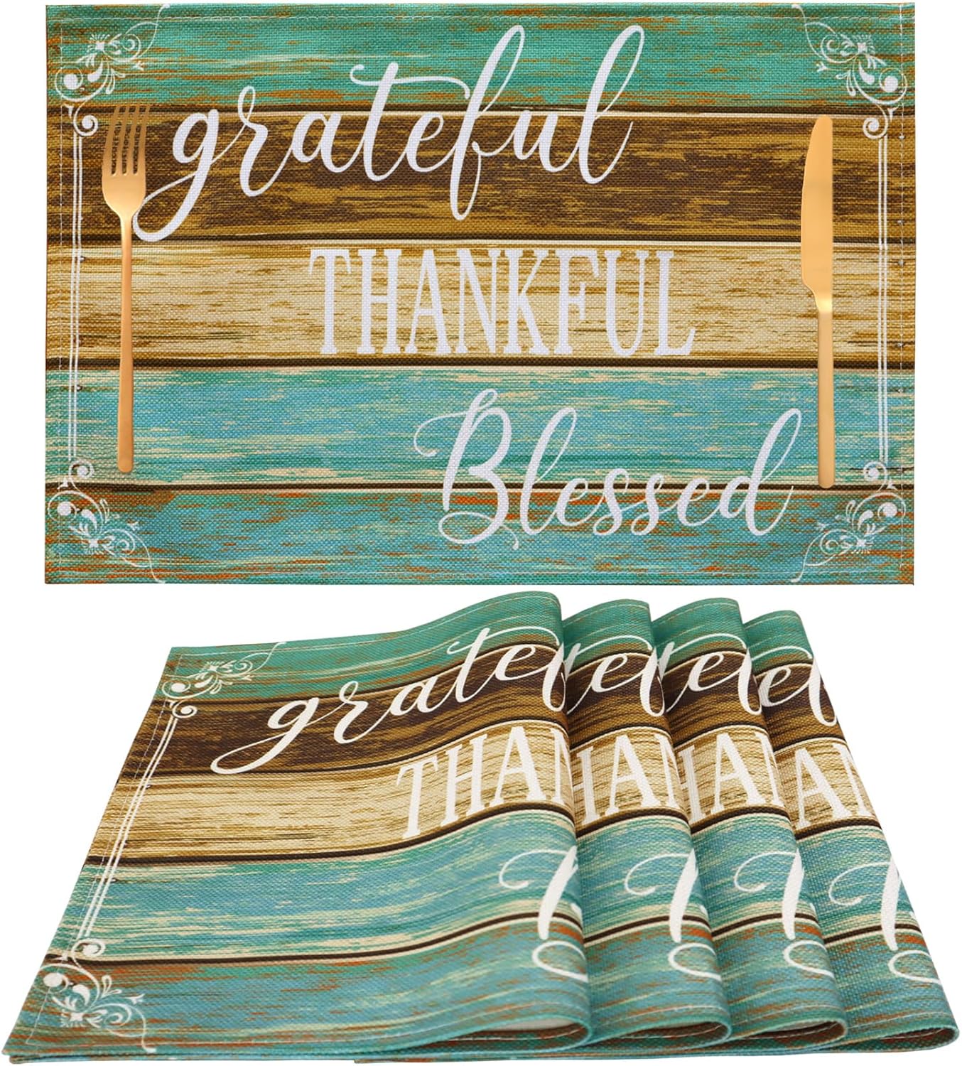 Kerton Stork Farmhouse Table Placemats Set of 4 Place Mats