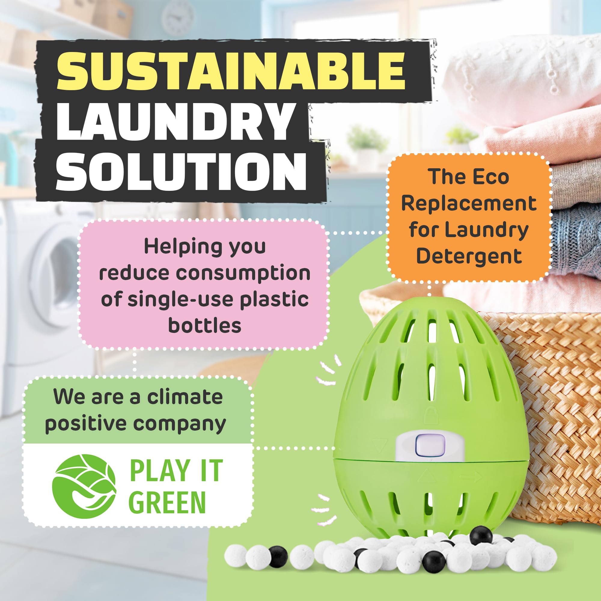 Ecoegg Laundry Egg | Detergent & Fabric Conditioner Replacement | Non bio, no enzymes, phosphates, bleach (Jasmine) 2
